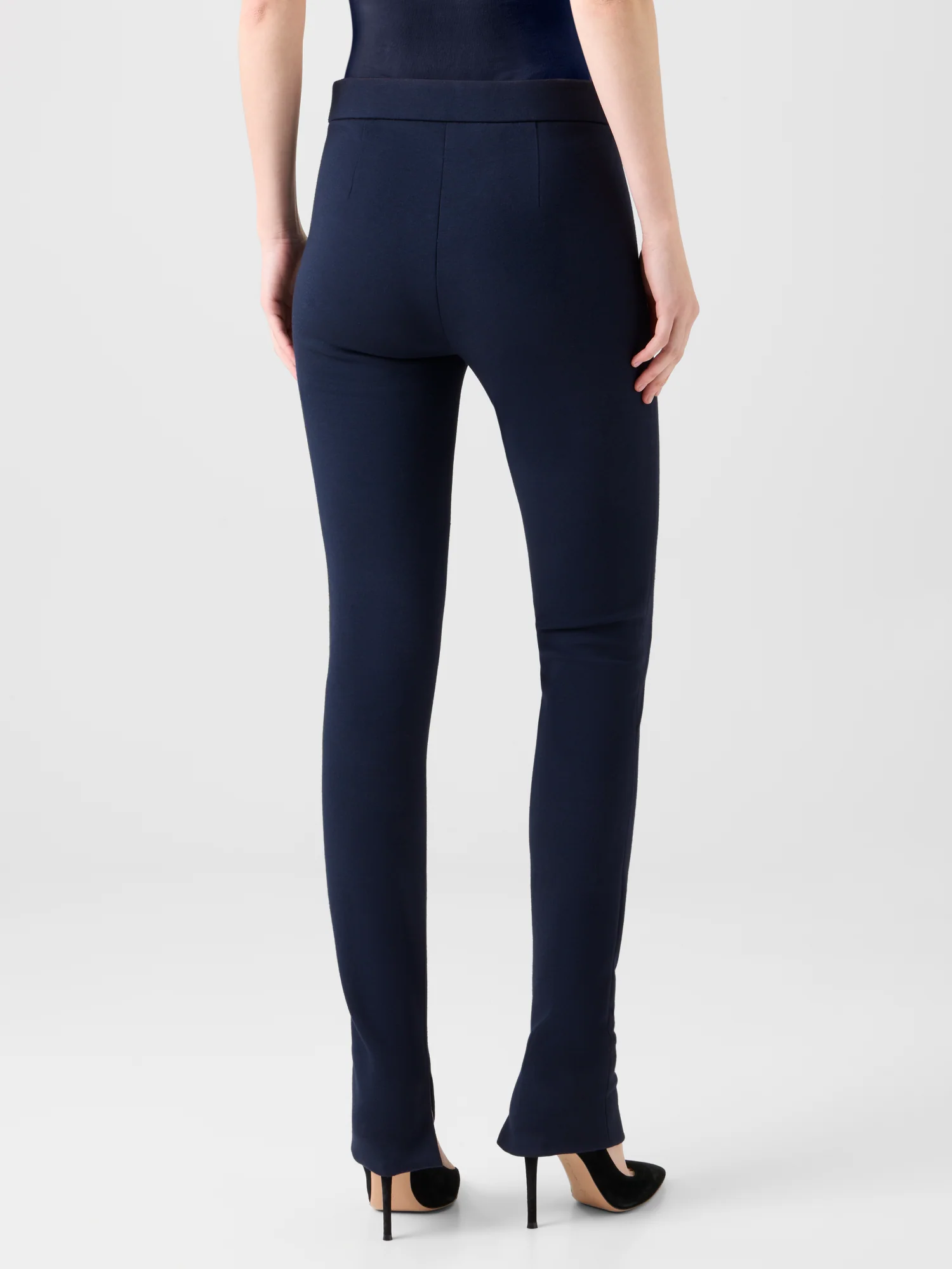 Skinny Stretch Jersey Leggings with Slit - Image 5