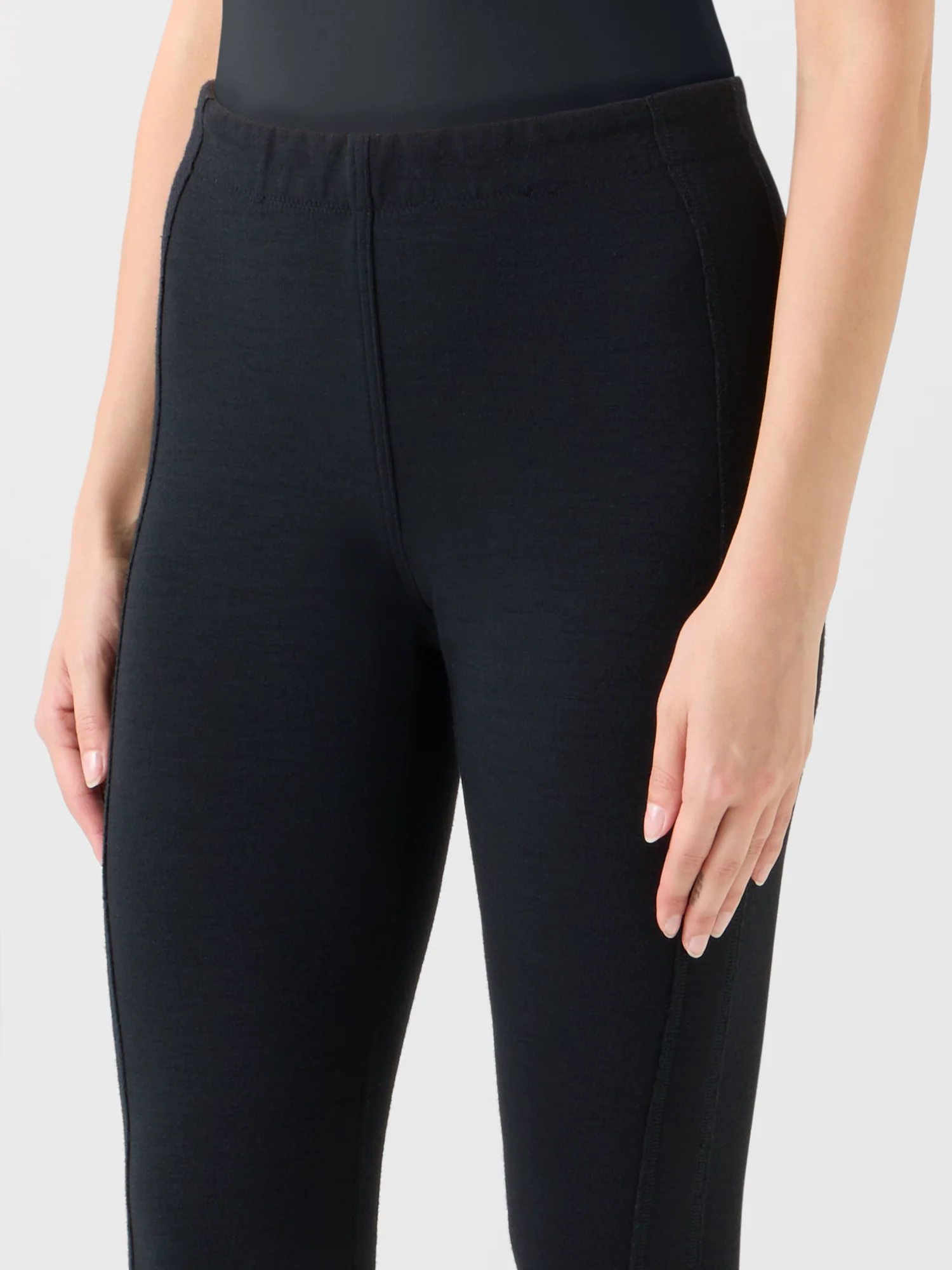 Skinny Wool Cotton Blend Scuba Leggings - Image 4