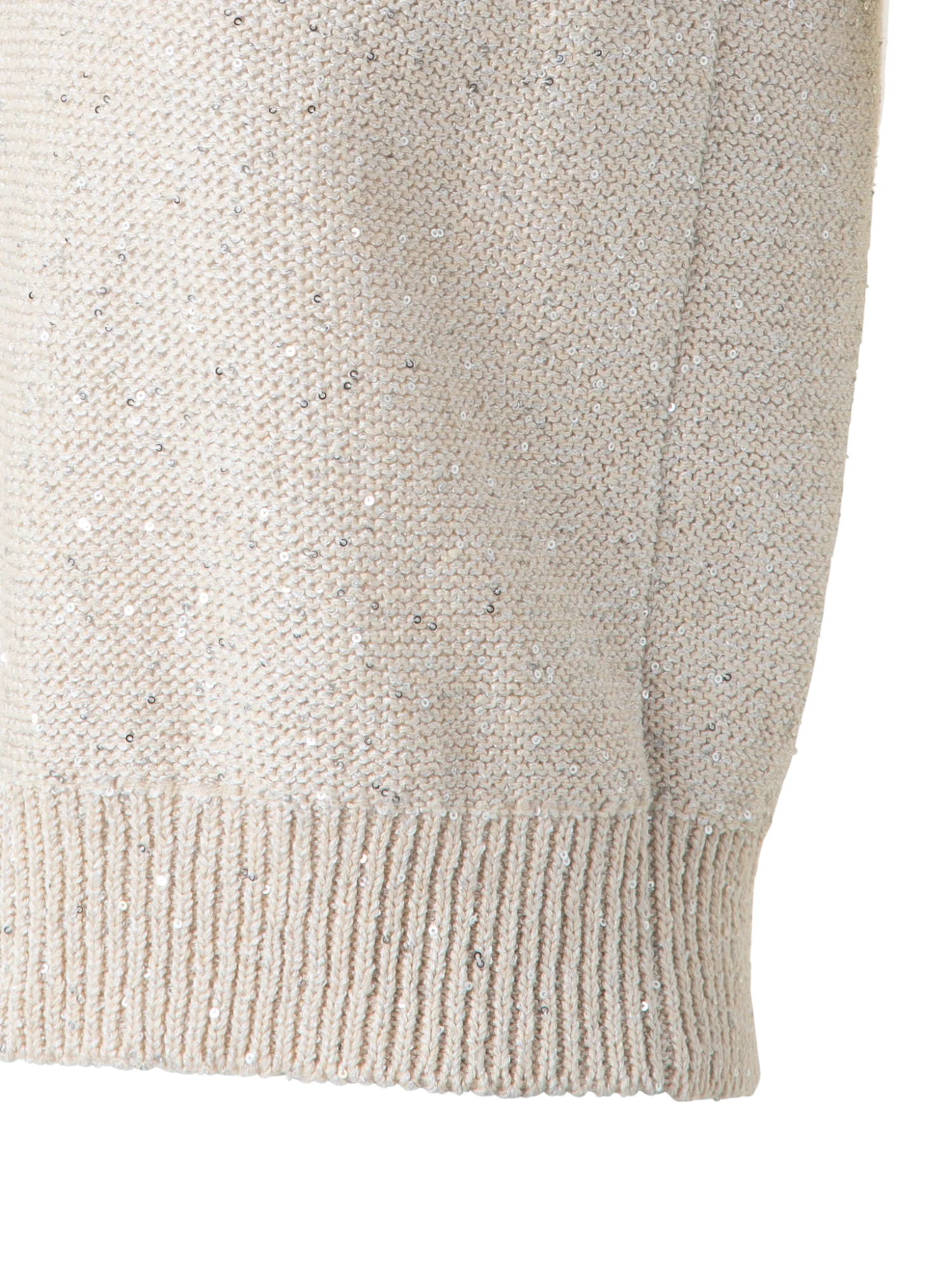 Sleeveless Linen Cotton Knit Top with Sequins - Image 2