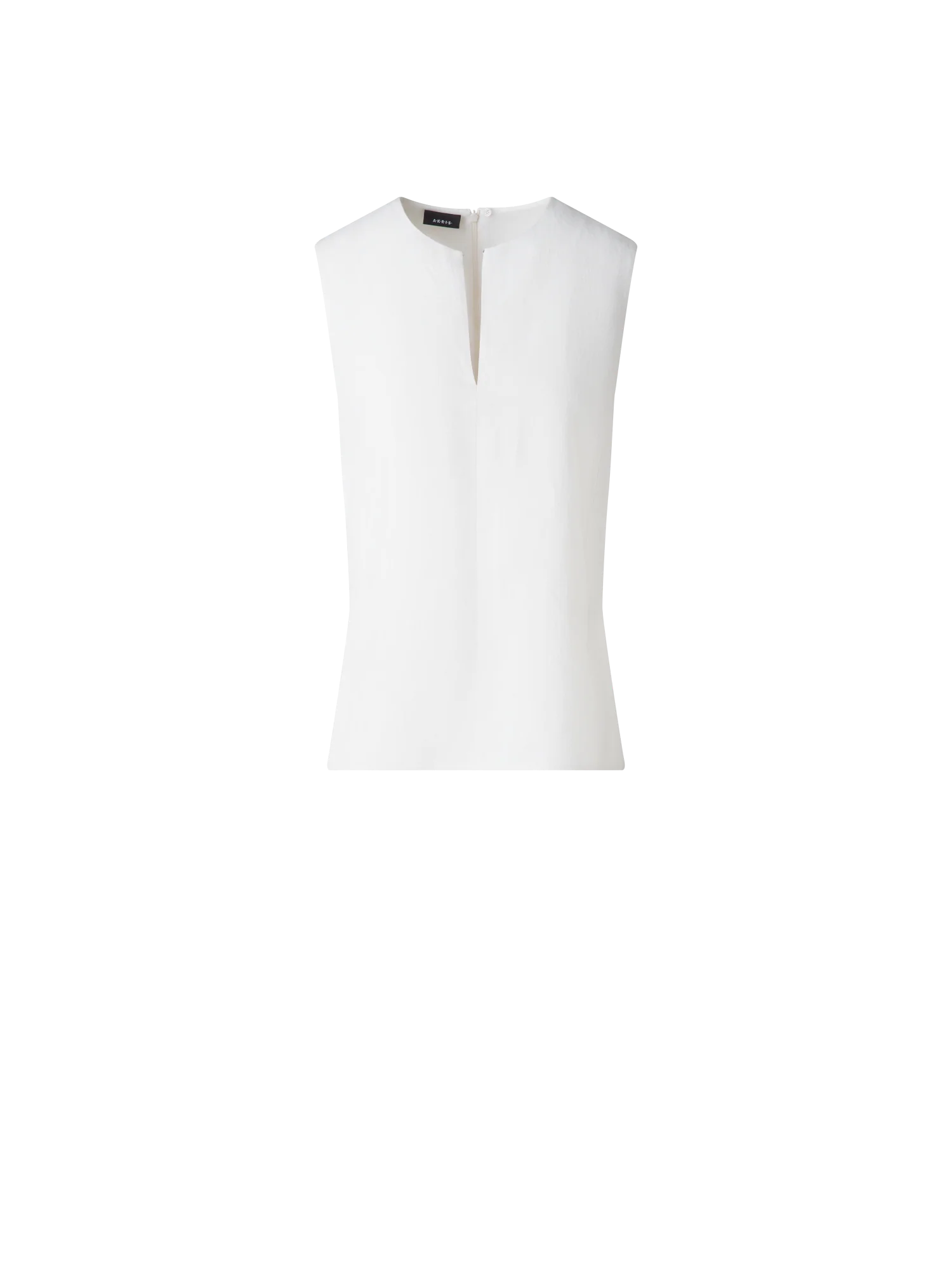 Sleeveless Tie Neck Blouse in Linen Blend - Image 6