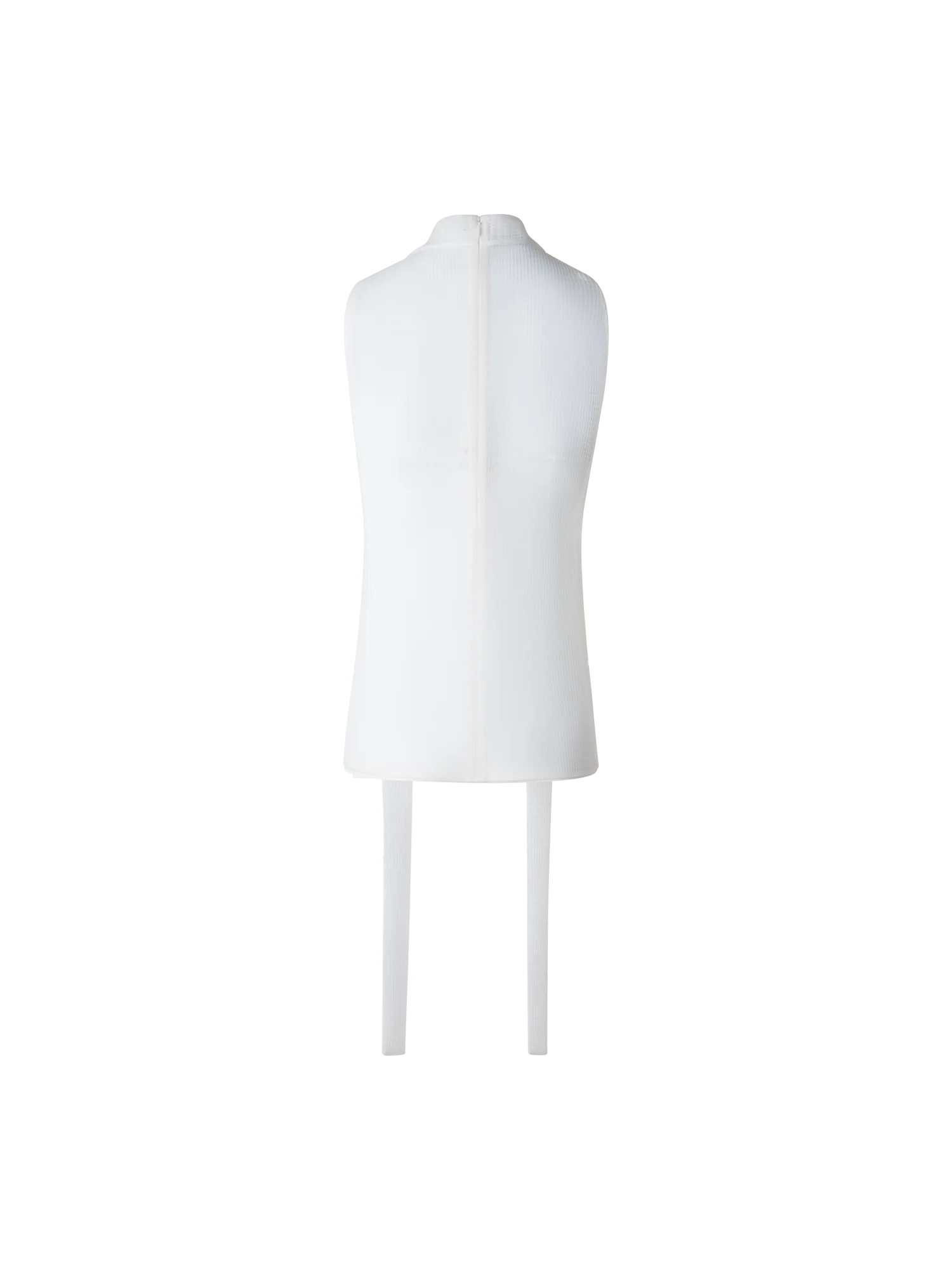Sleeveless Tie Neck Blouse in Techno Grid - Image 4