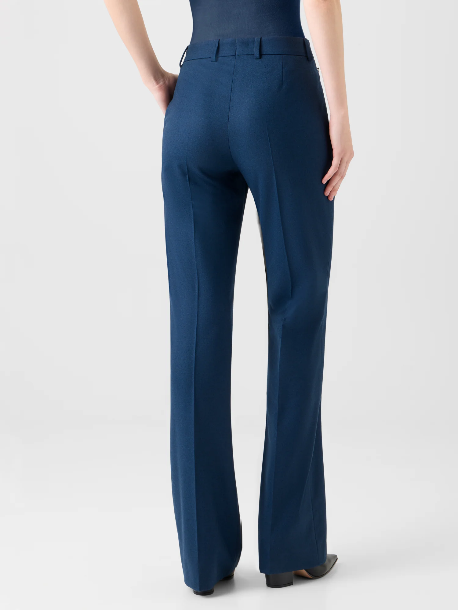 Slight Bootcut Stretch Wool Flannel Pants - Image 5