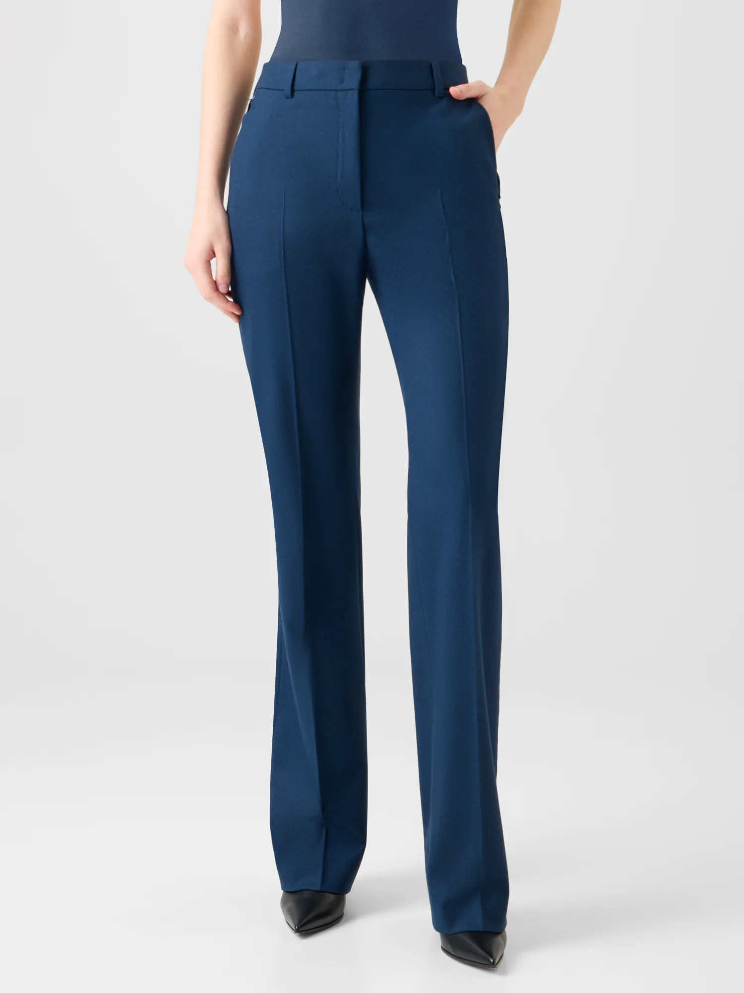 Slight Bootcut Stretch Wool Flannel Pants - Image 7