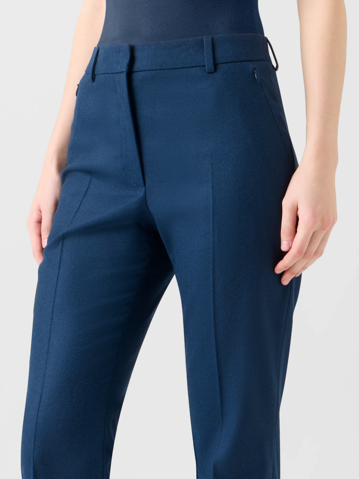 Slight Bootcut Stretch Wool Flannel Pants - Image 8