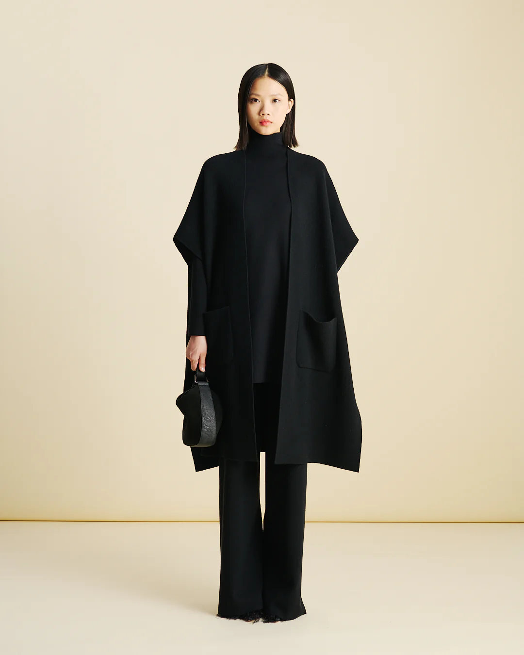 Slight Flared Cashmere Silk Knit Pants - Image 2