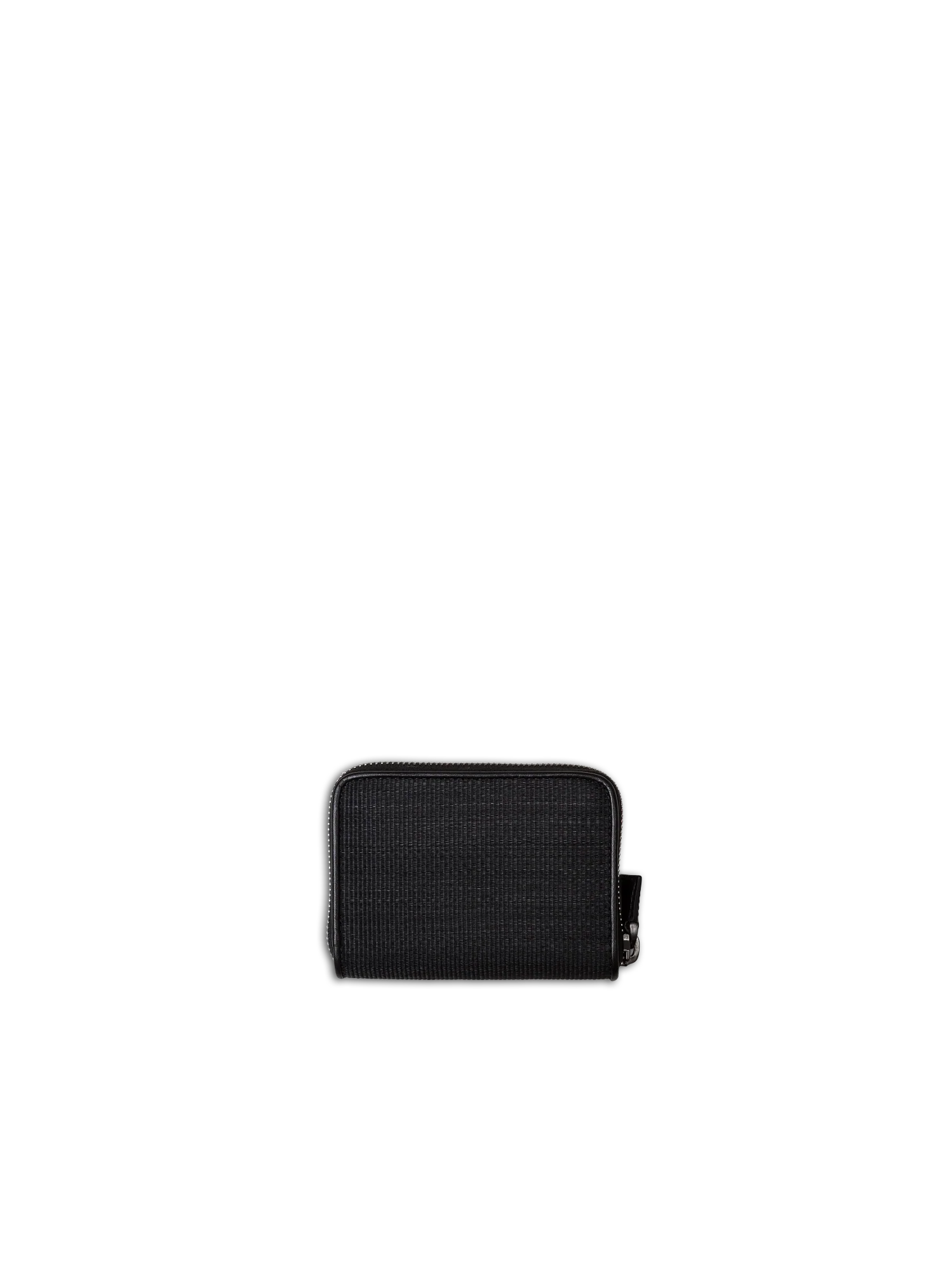 Small Zip Wallet in Horsehair Fabric with Boxcalf Leather Lining
