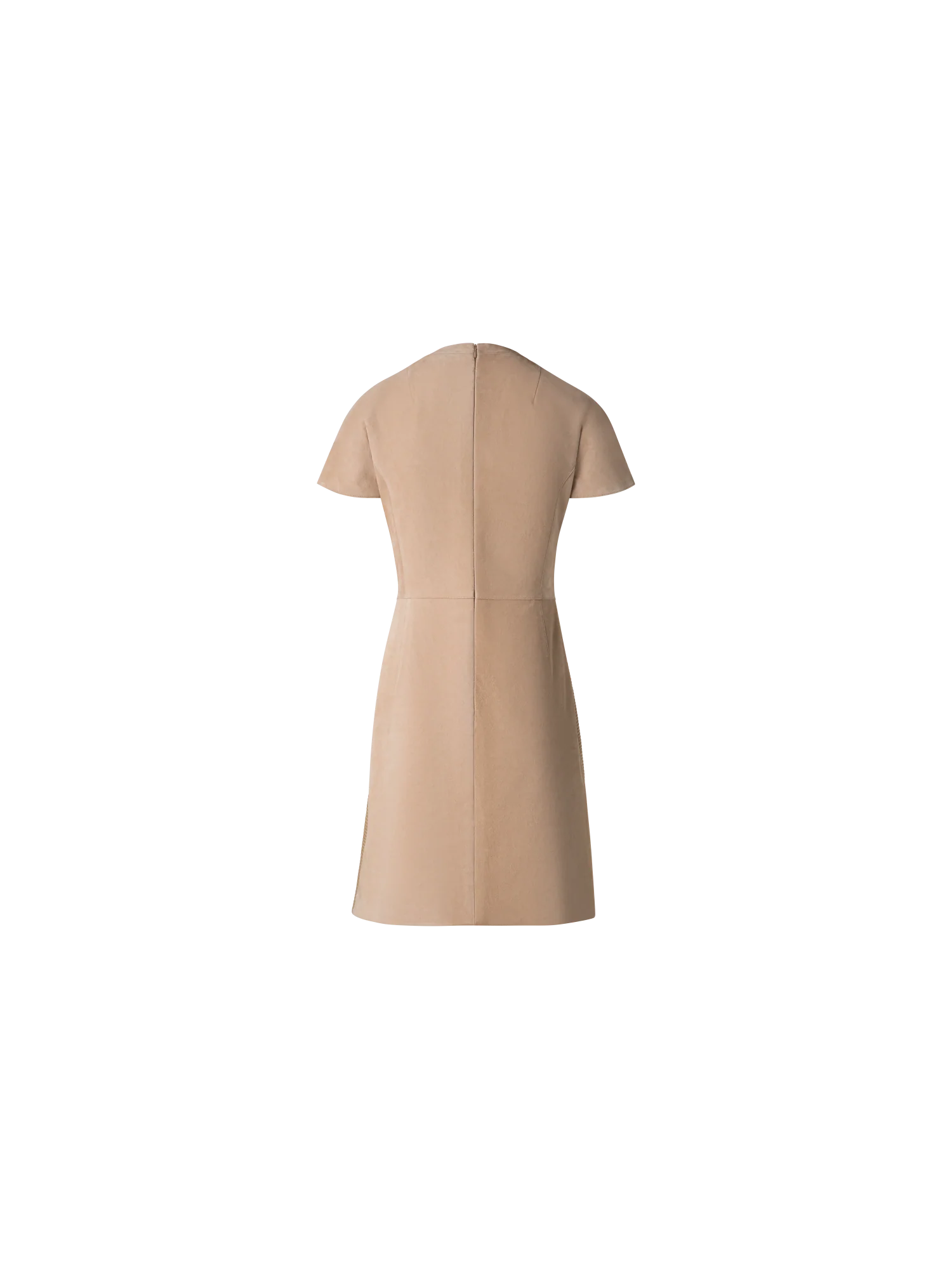 Soft Cotton Raffia and Suede Leather Dress - Image 4
