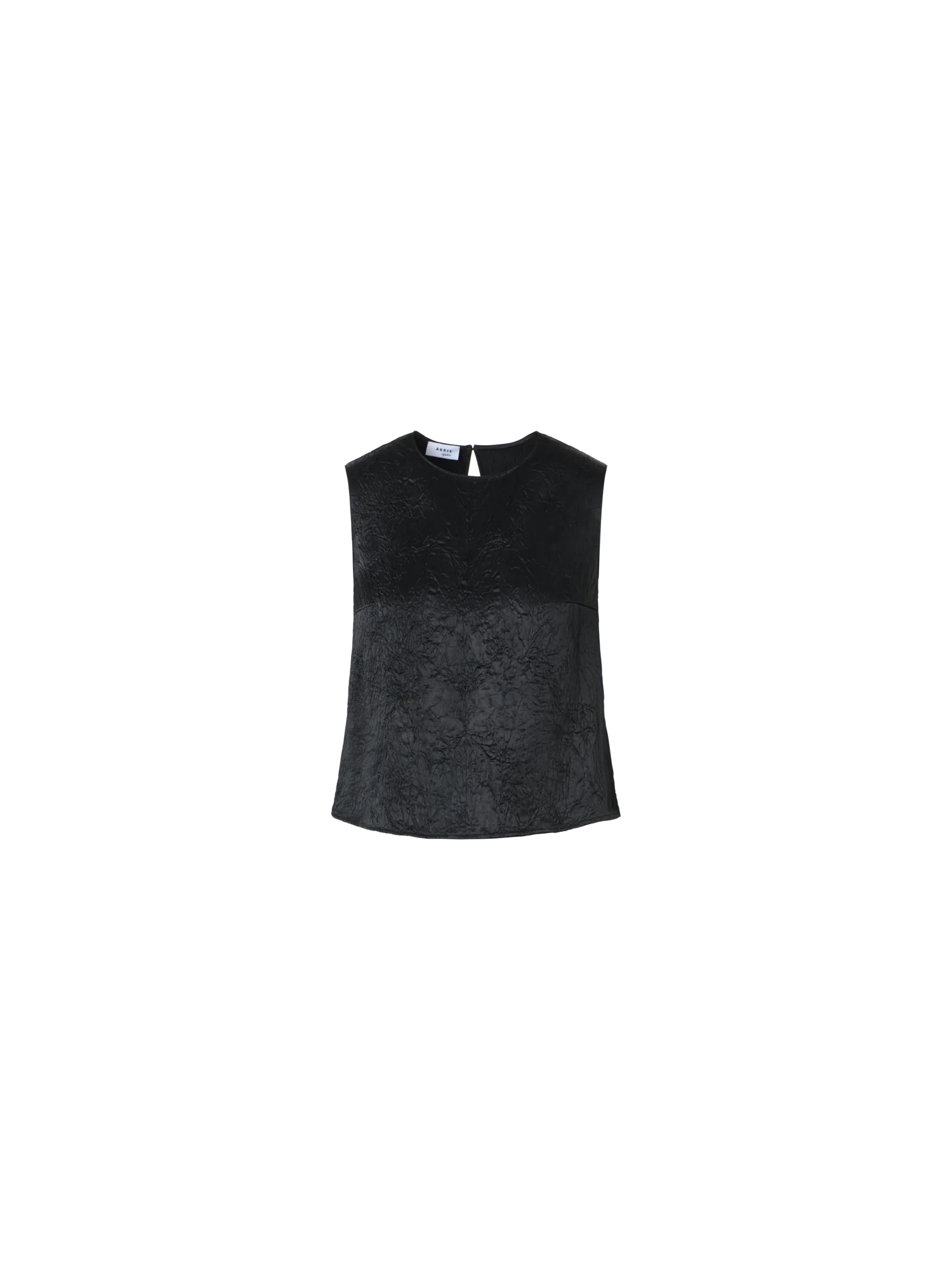 Crinkled Satin Sleeveless Top