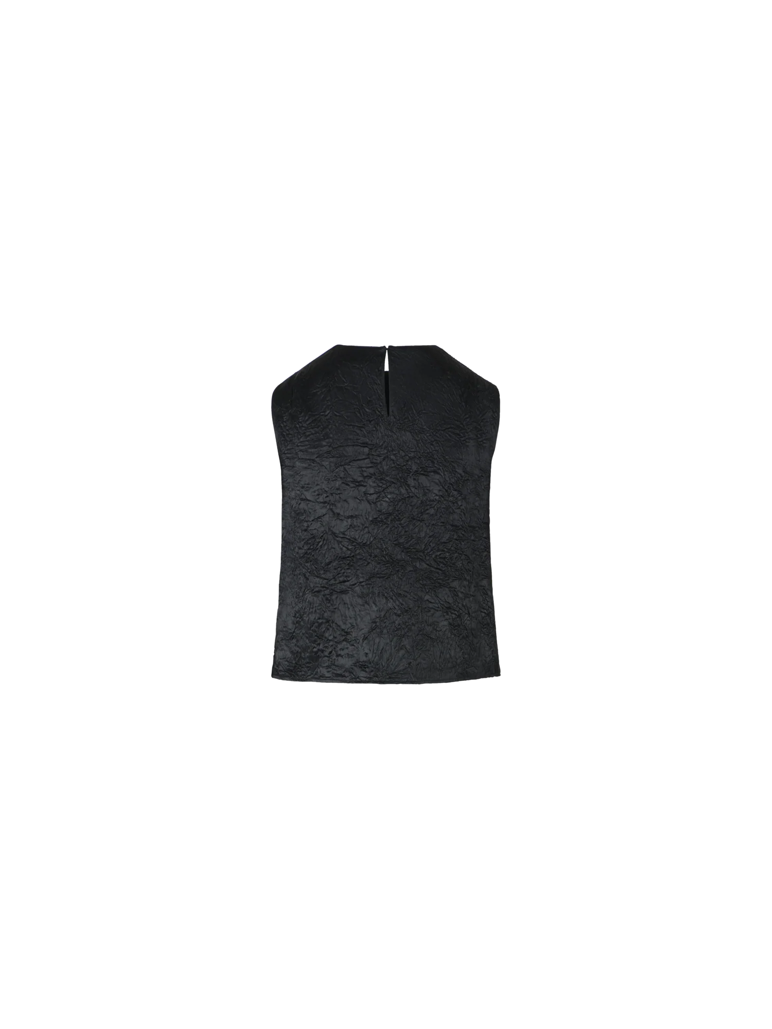 Crinkled Satin Sleeveless Top - Image 4