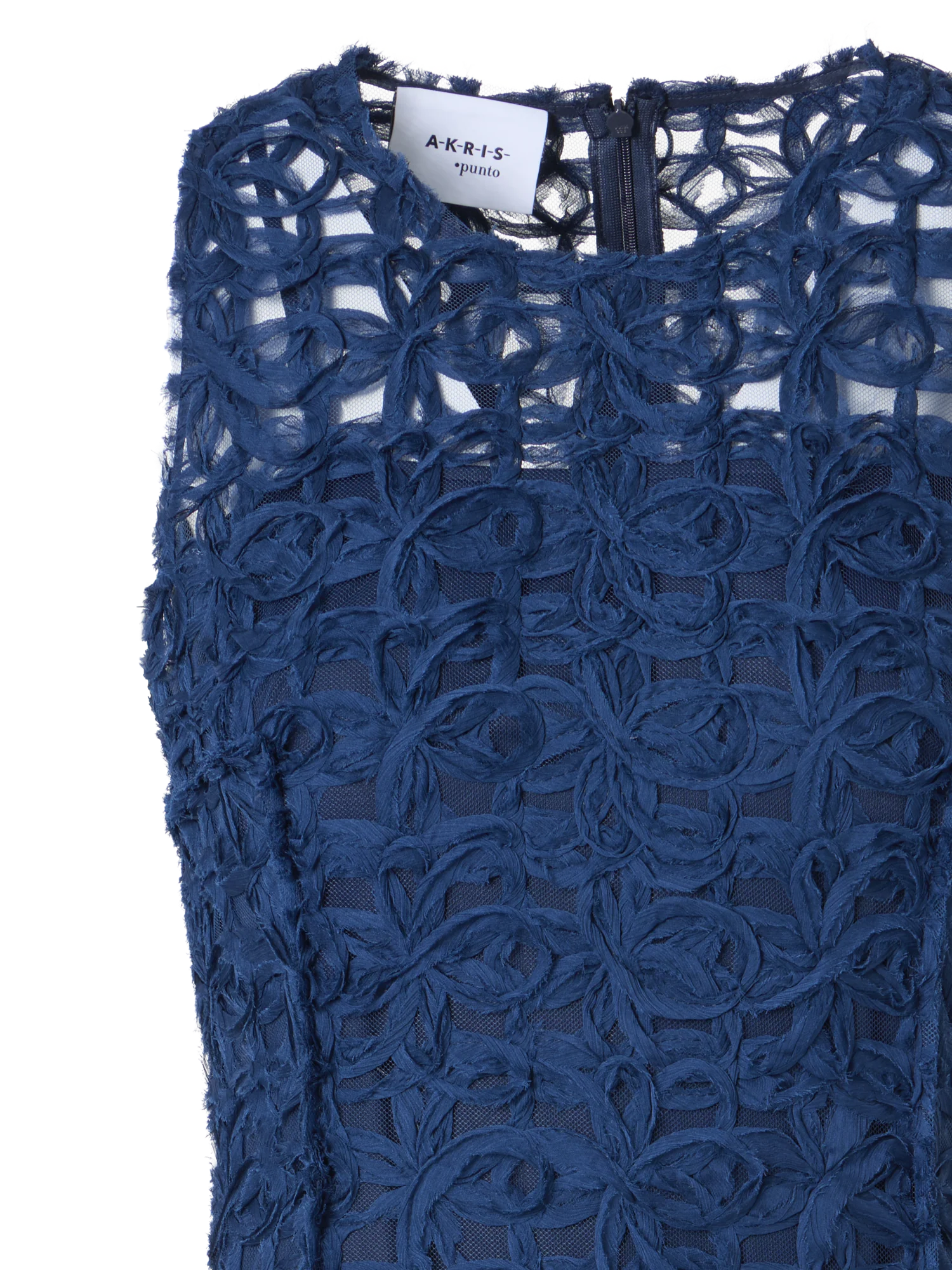 Flounced Mini Dress in 3D Scribble Tulle - Image 2