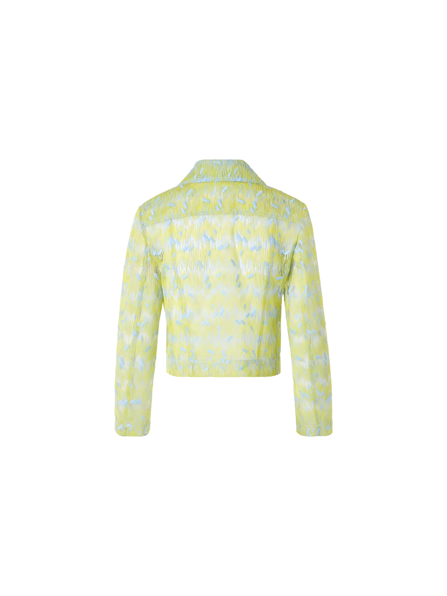 Scribble Dot Embroidered Tulle Biker Jacket - Image 2