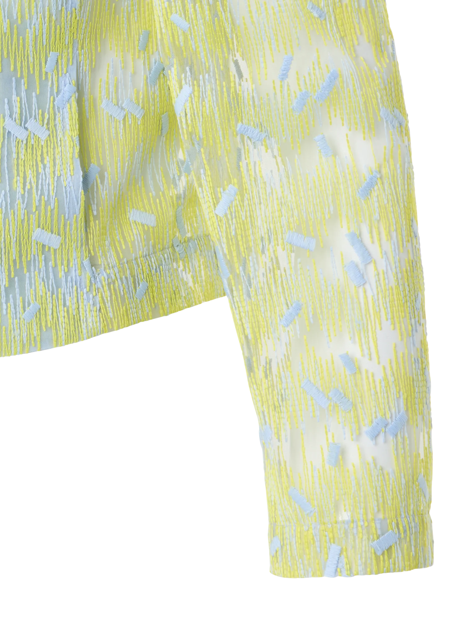 Scribble Dot Embroidered Tulle Biker Jacket - Image 3