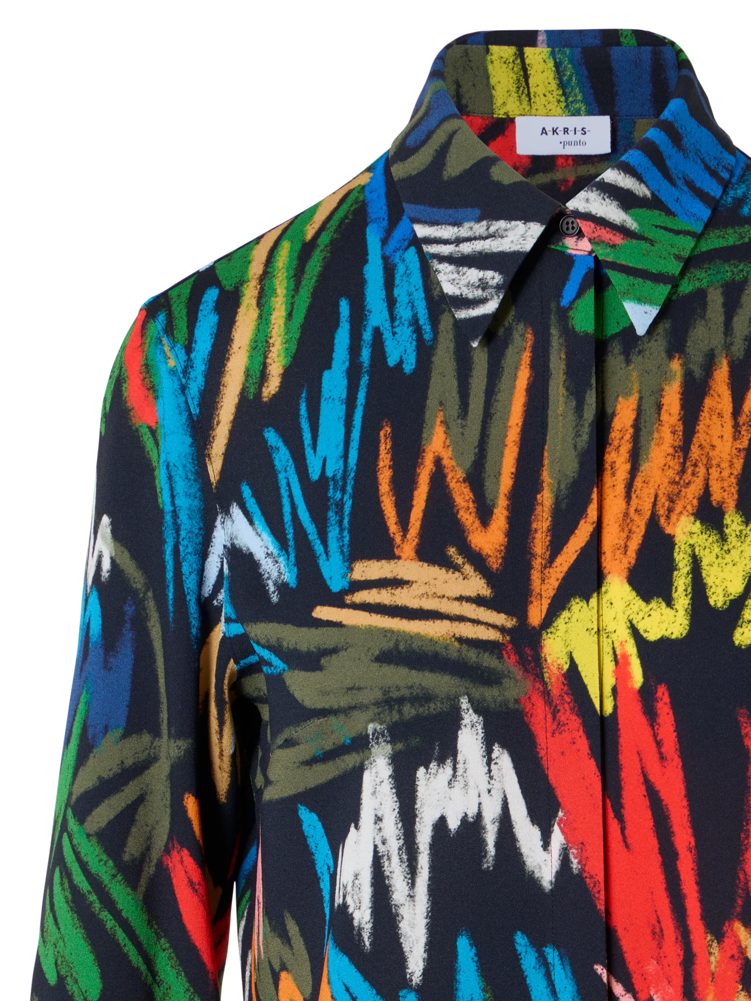 Scribble Print Georgette Blouse - Image 2