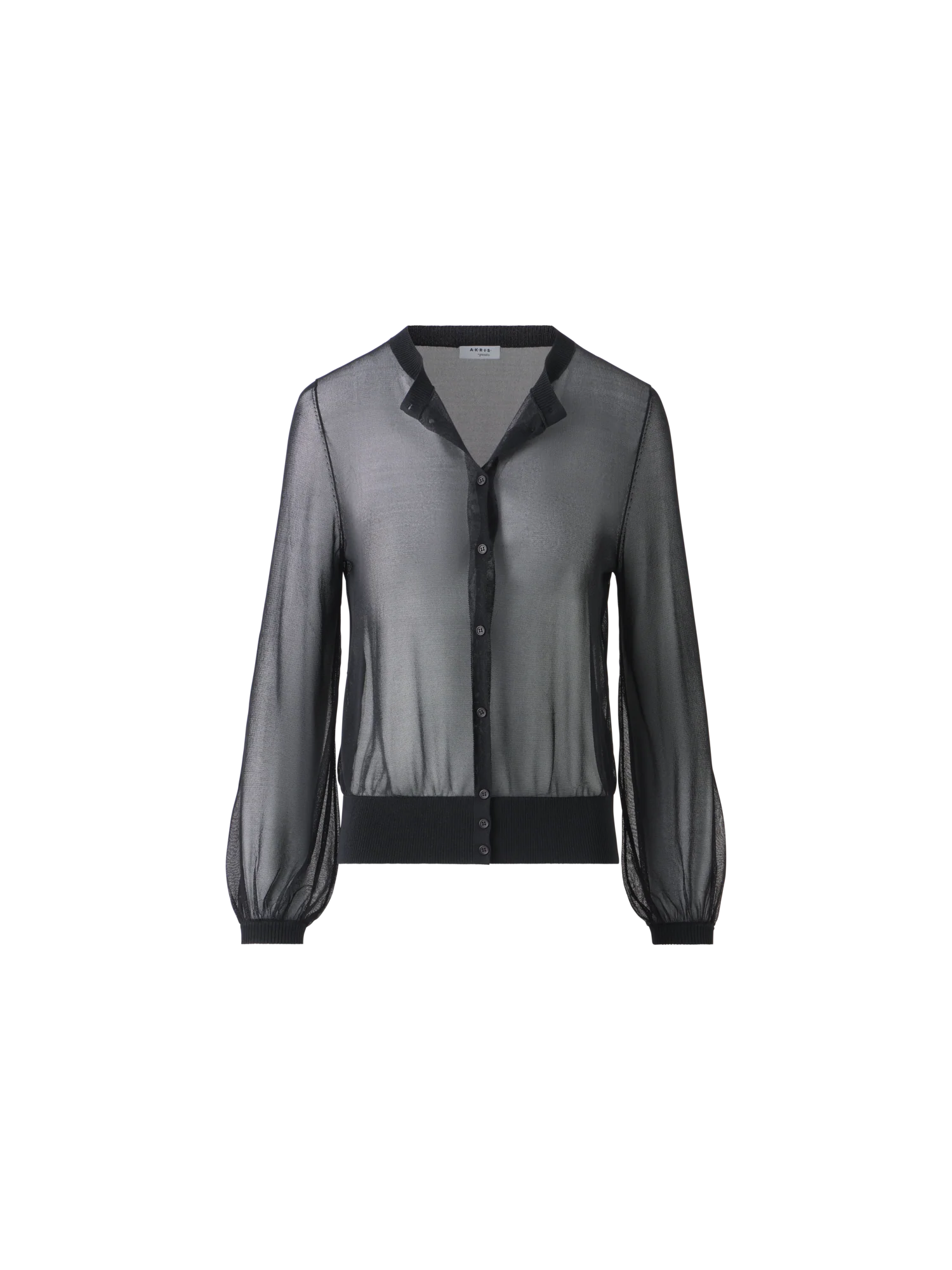 Sheer Knit Cropped Cardigan - Image 2