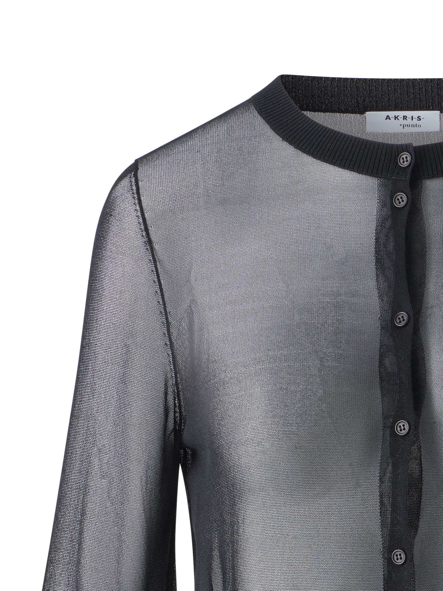 Sheer Knit Cropped Cardigan - Image 3