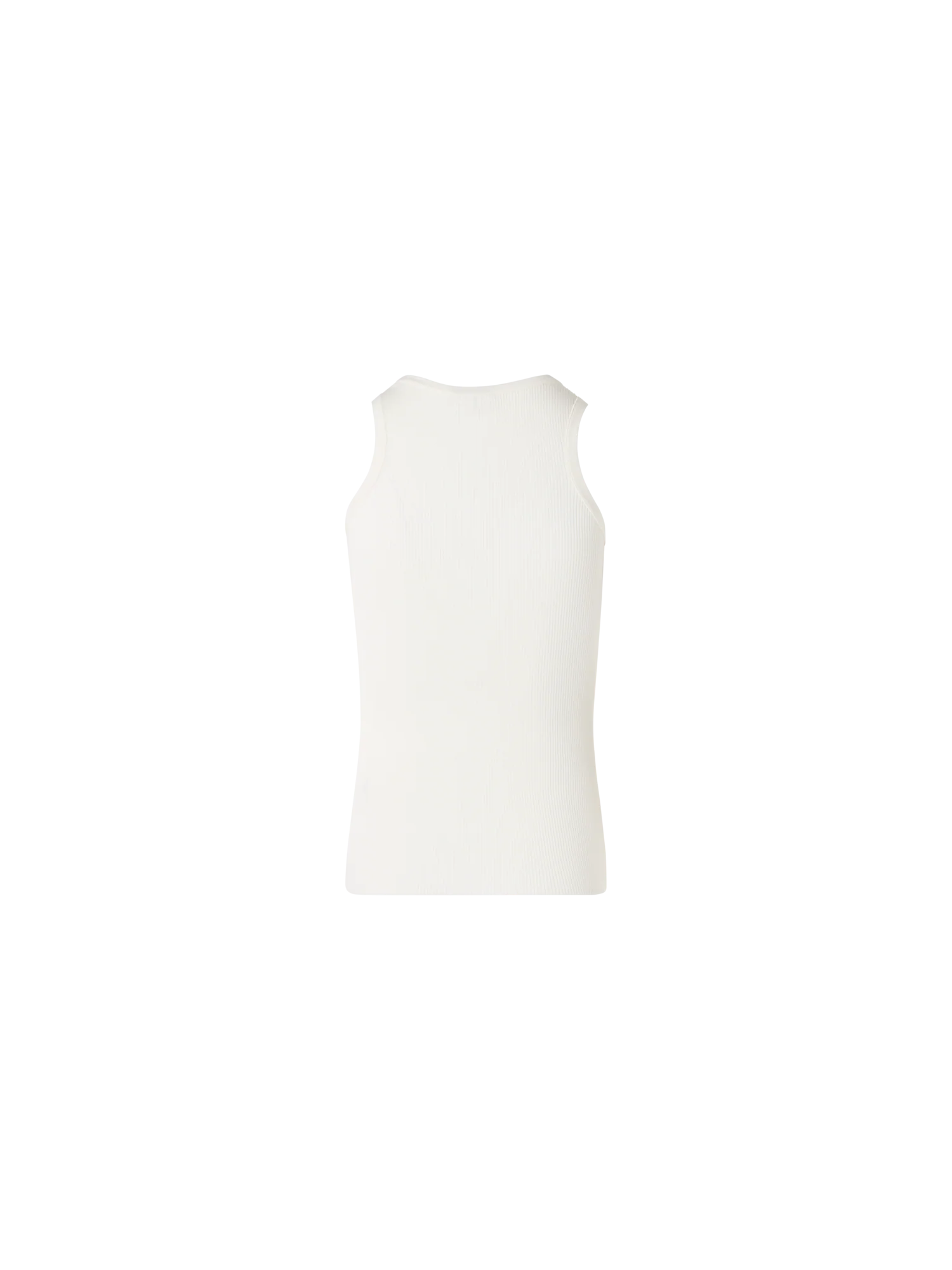 Sleeveless Ribbed Silk Knit Top - Image 2
