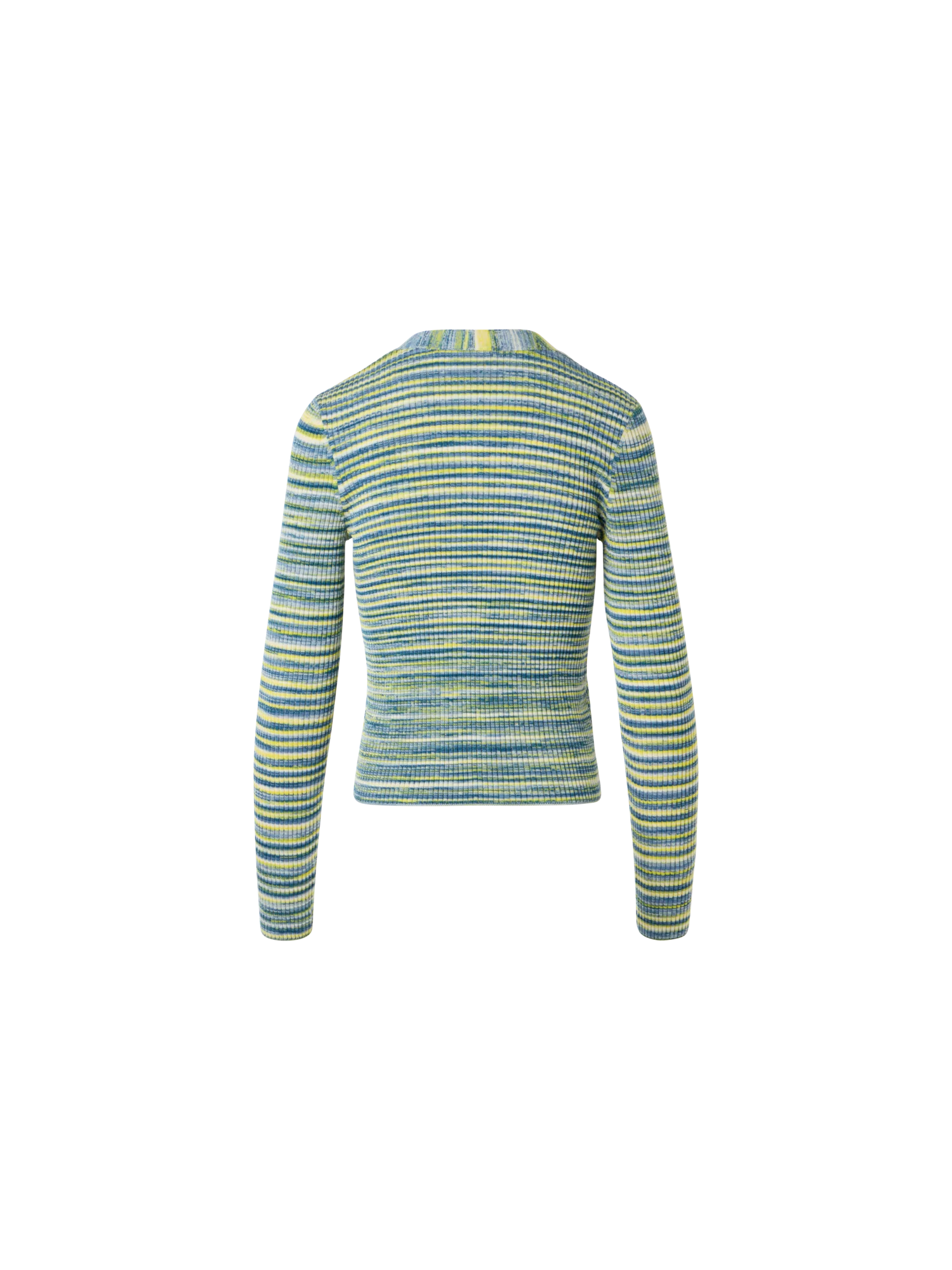 Space-Dye Rib Merino Wool Knit Cardigan - Image 4
