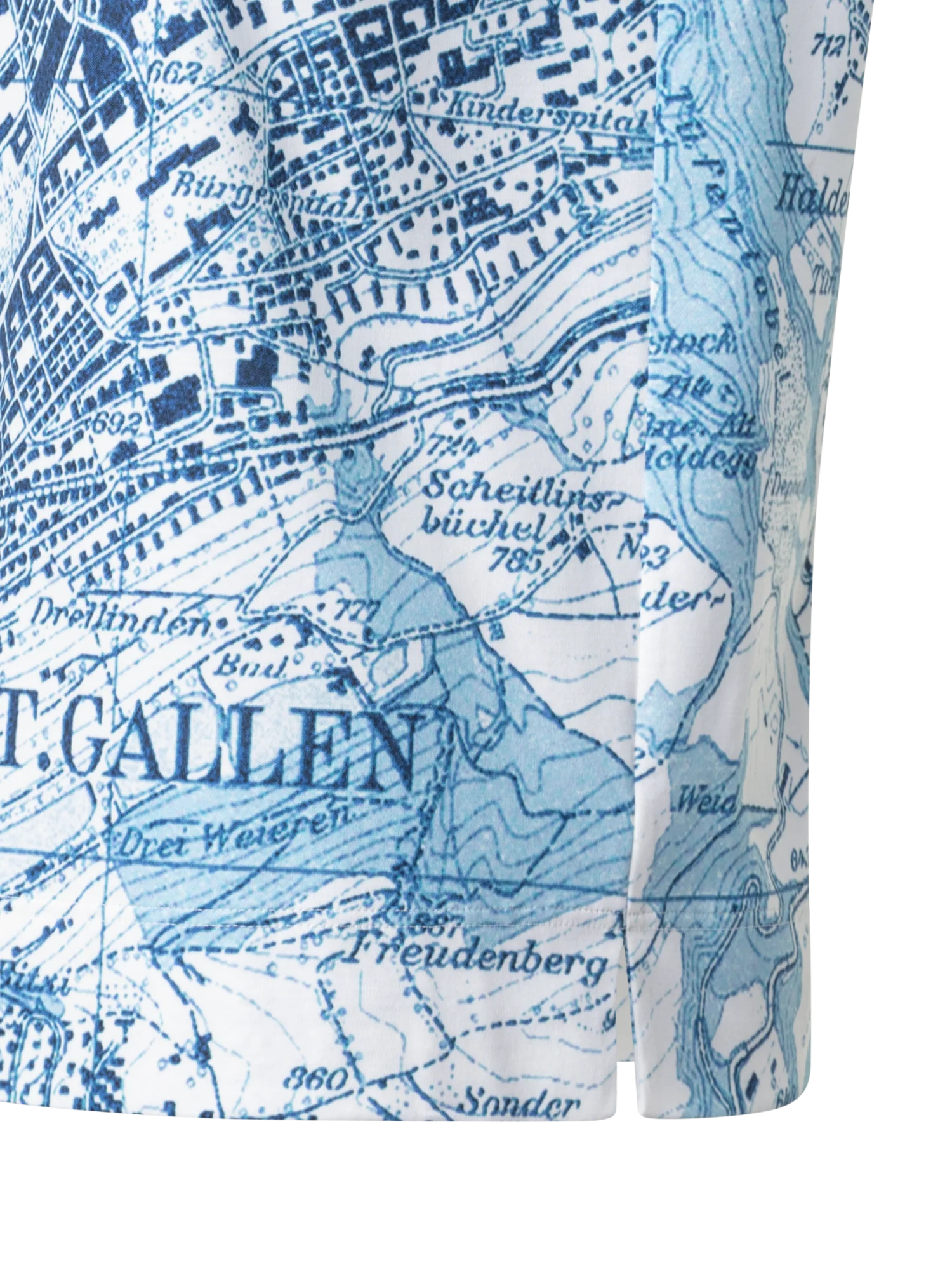 St. Gallen Map Print Cotton Jersey T-shirt - Image 2
