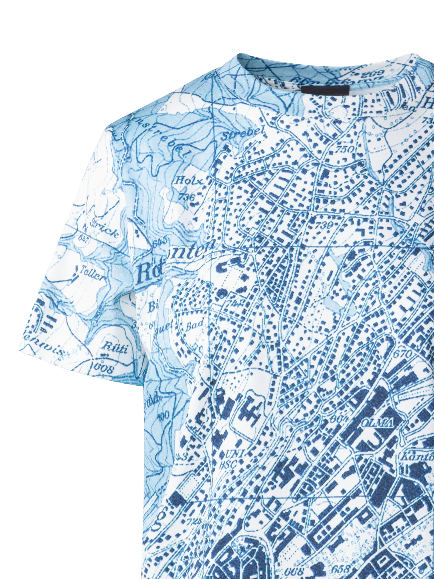 St. Gallen Map Print Cotton Jersey T-shirt - Image 4