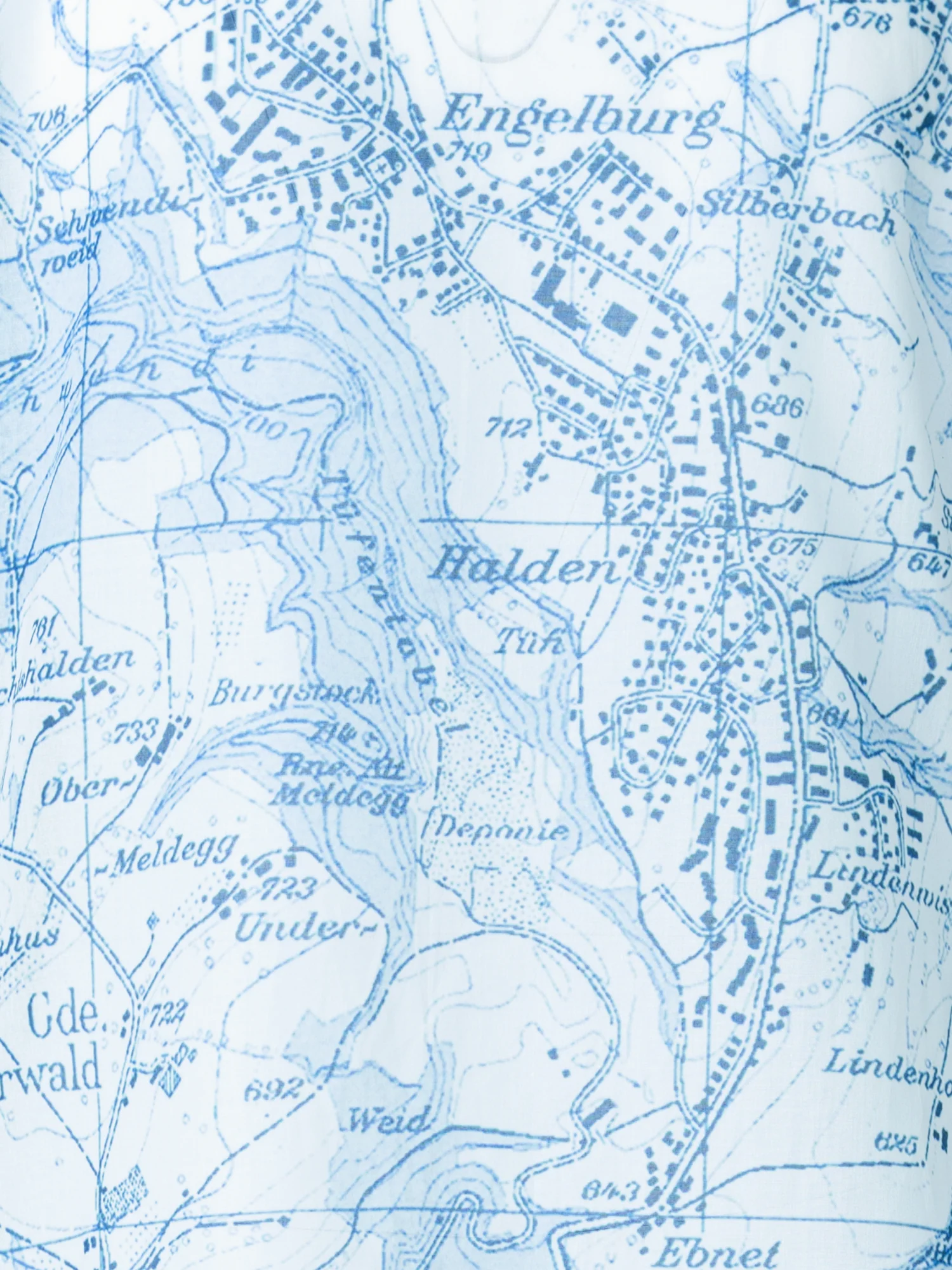 Long Tunic Blouse with St. Gallen Map Print - Image 6