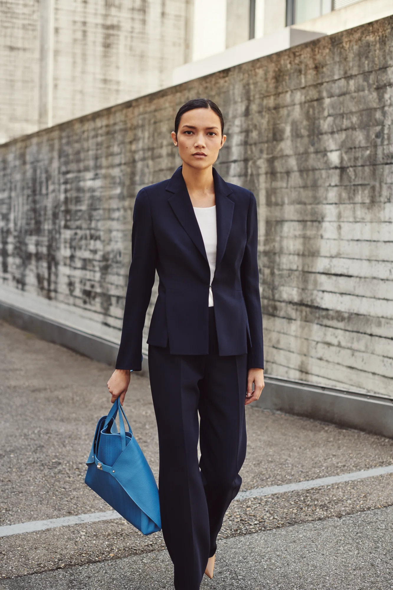 Straight Wool Double-Face Pants - Image 2