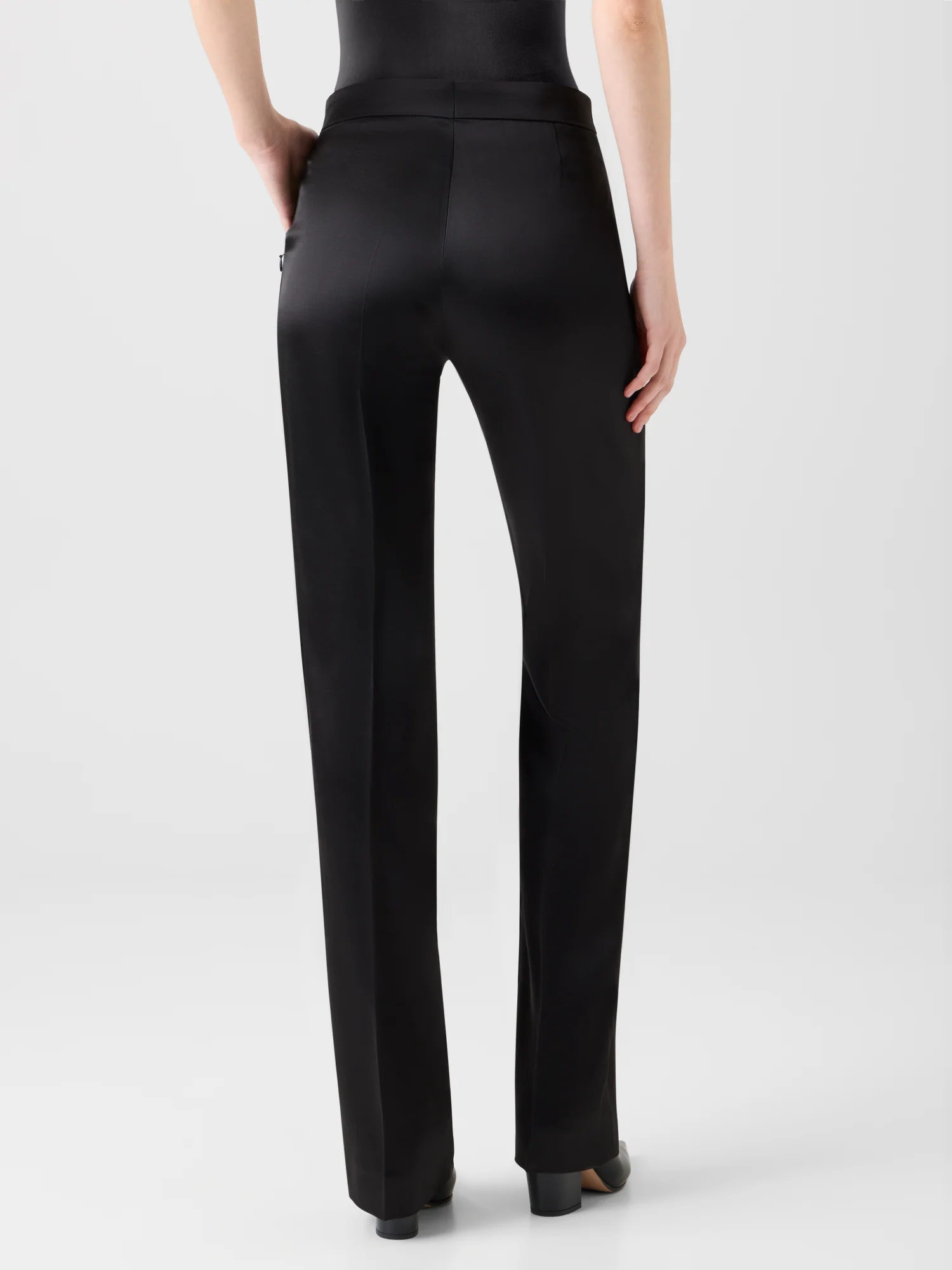 Straight Wool Satin Pants - Image 5