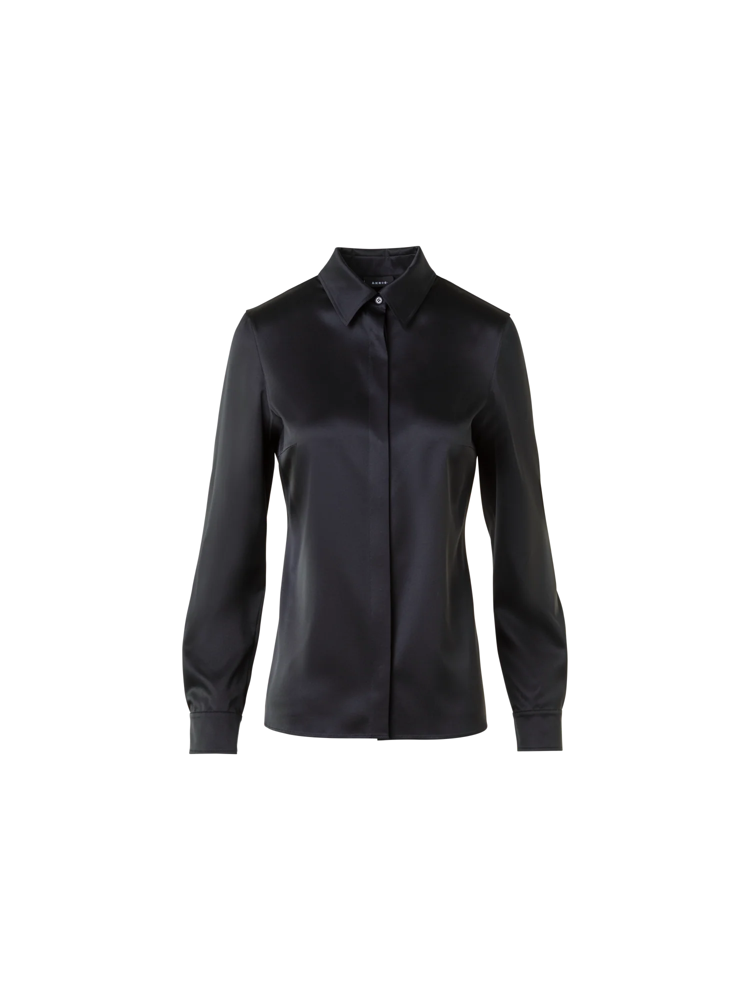 Stretch Silk Satin Shirt Blouse