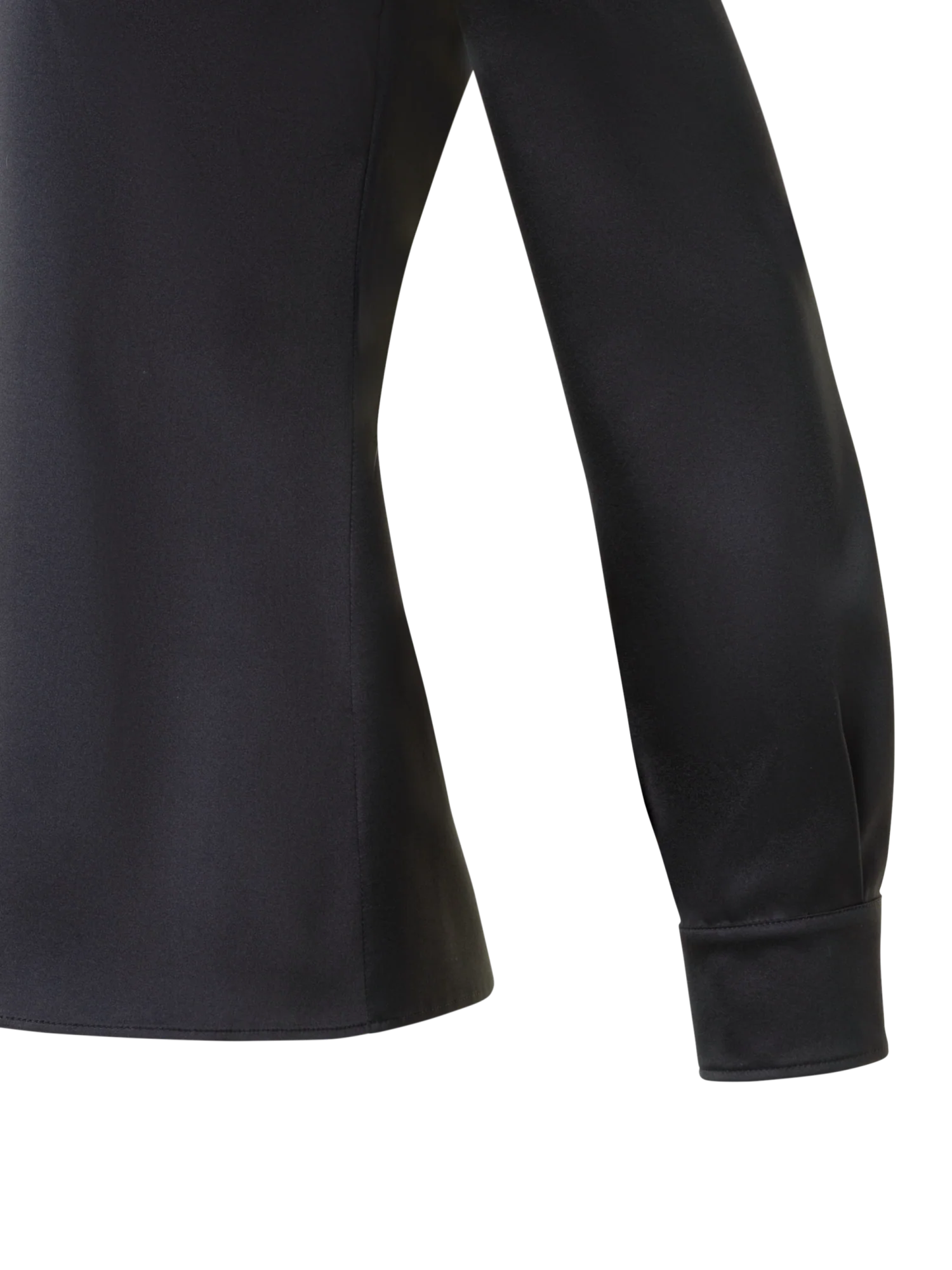 Stretch Silk Satin Shirt Blouse - Image 3