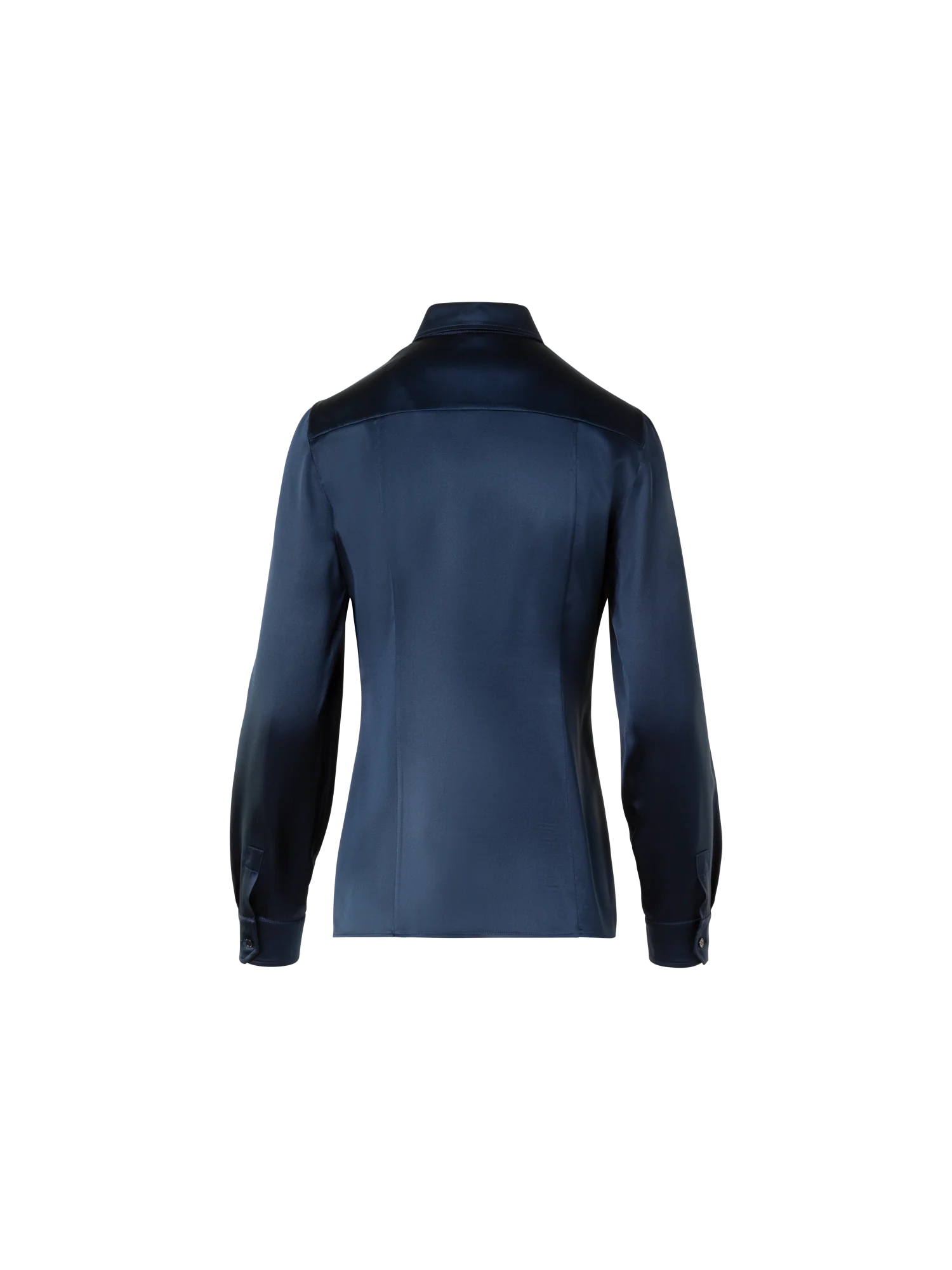 Stretch Silk Satin Shirt Blouse - Image 4