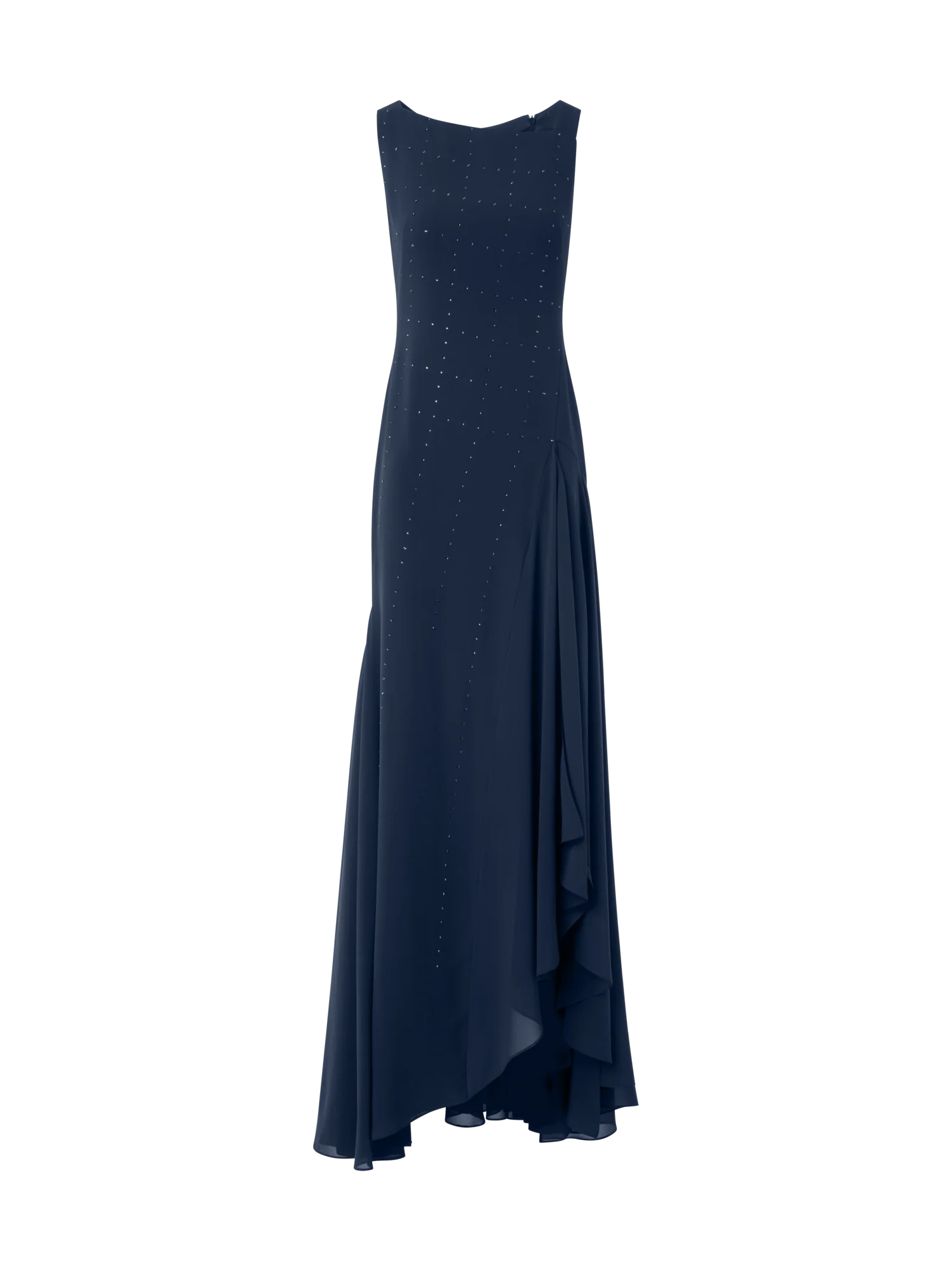 Swarovski Crystal Square Studs Gown with Slit