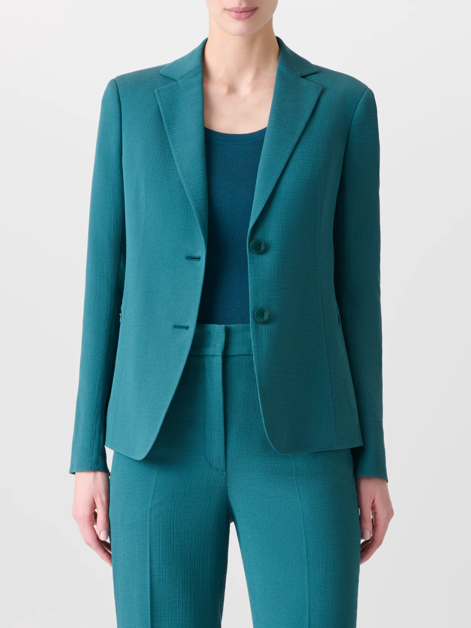Tailored Blazer in Cotton Silk Double-Face - Image 2