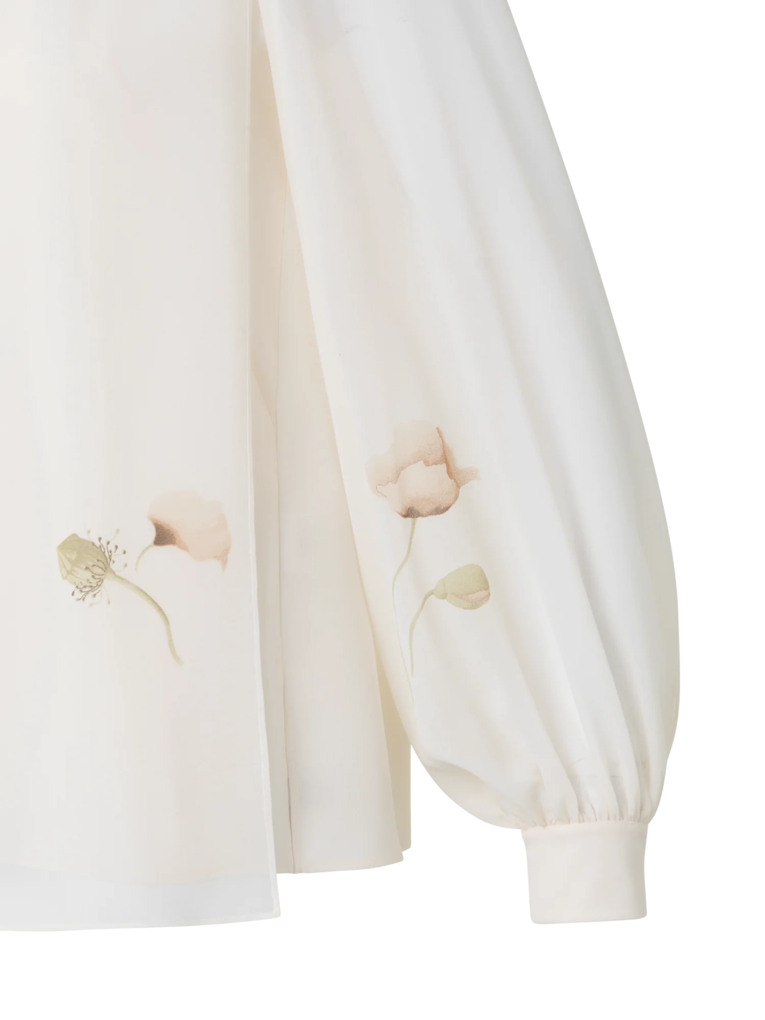 Tie Neck Silk Blouse with Anemone Print - Image 3