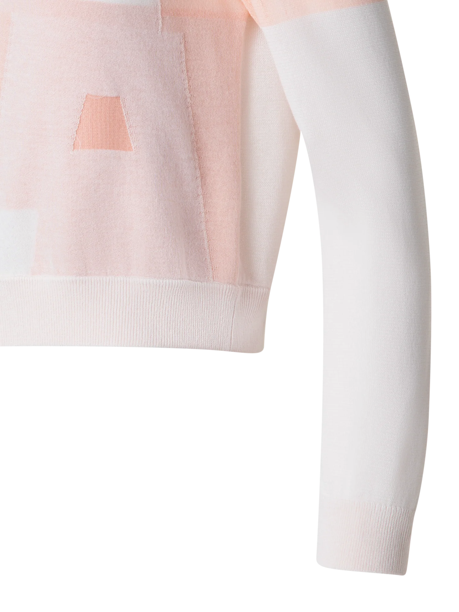 Trapezoid Intarsia Linen Blend Cardigan - Image 2