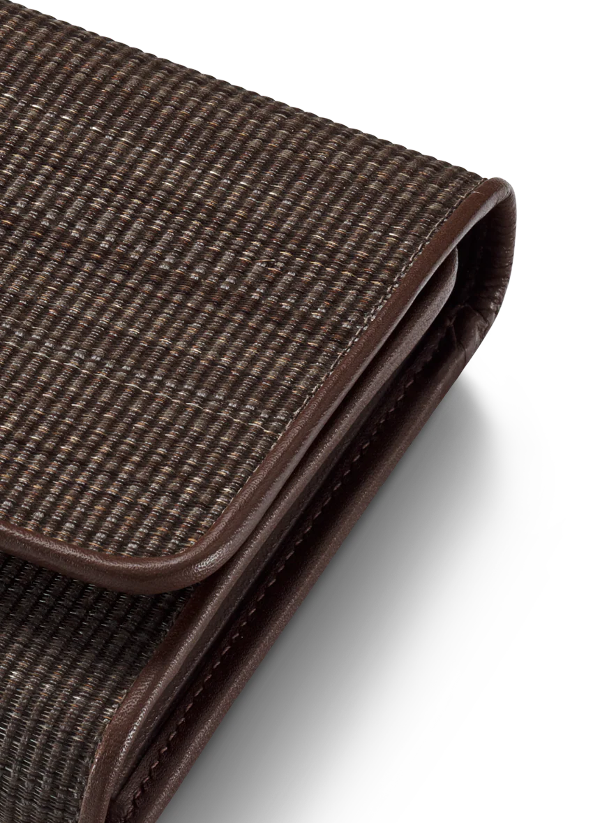 Tri-Fold Wallet in Horsehair Fabric - Image 2