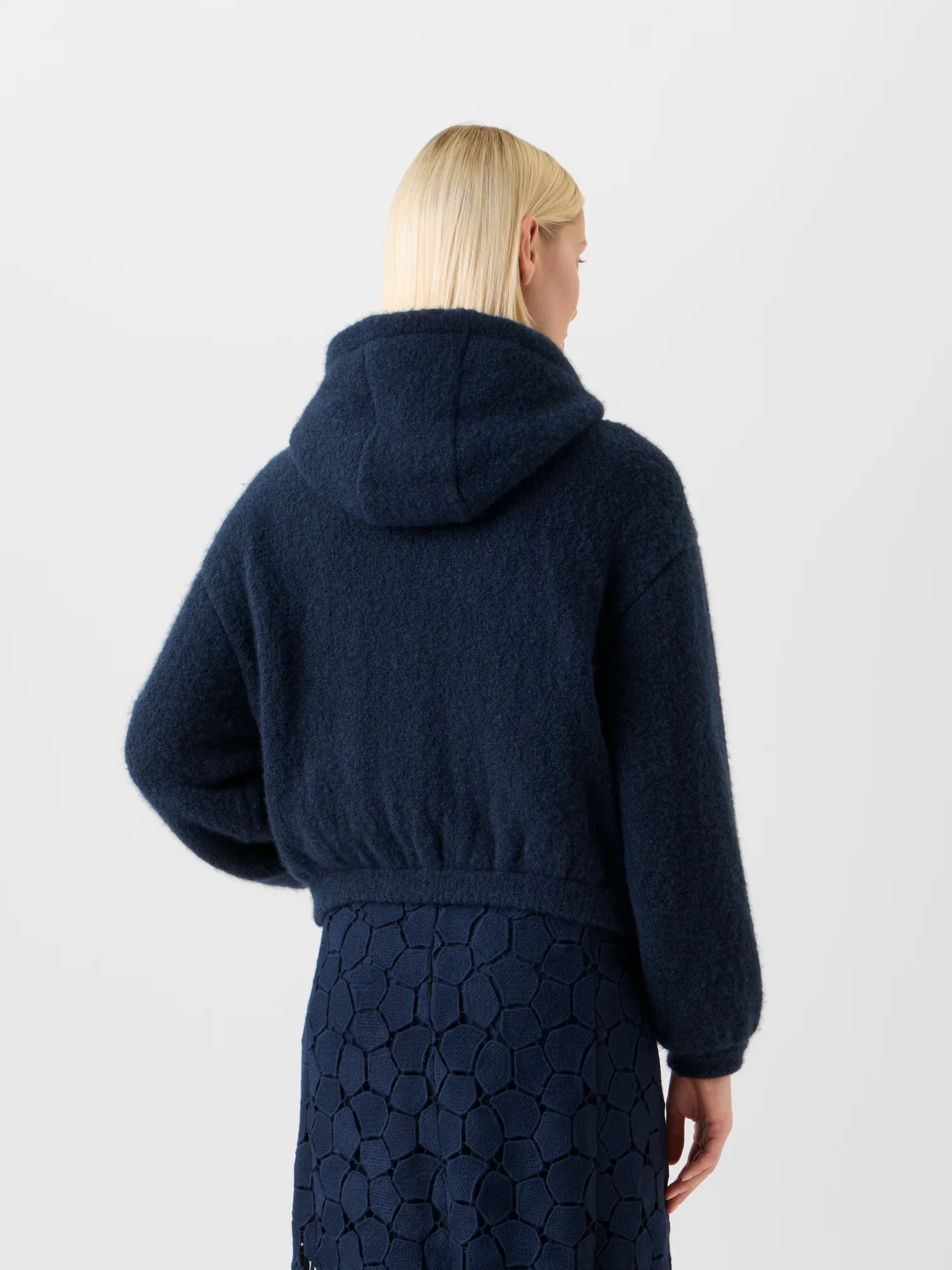 Ultra-Soft Cashmere Silk Bouclé Zip Hoodie - Image 5