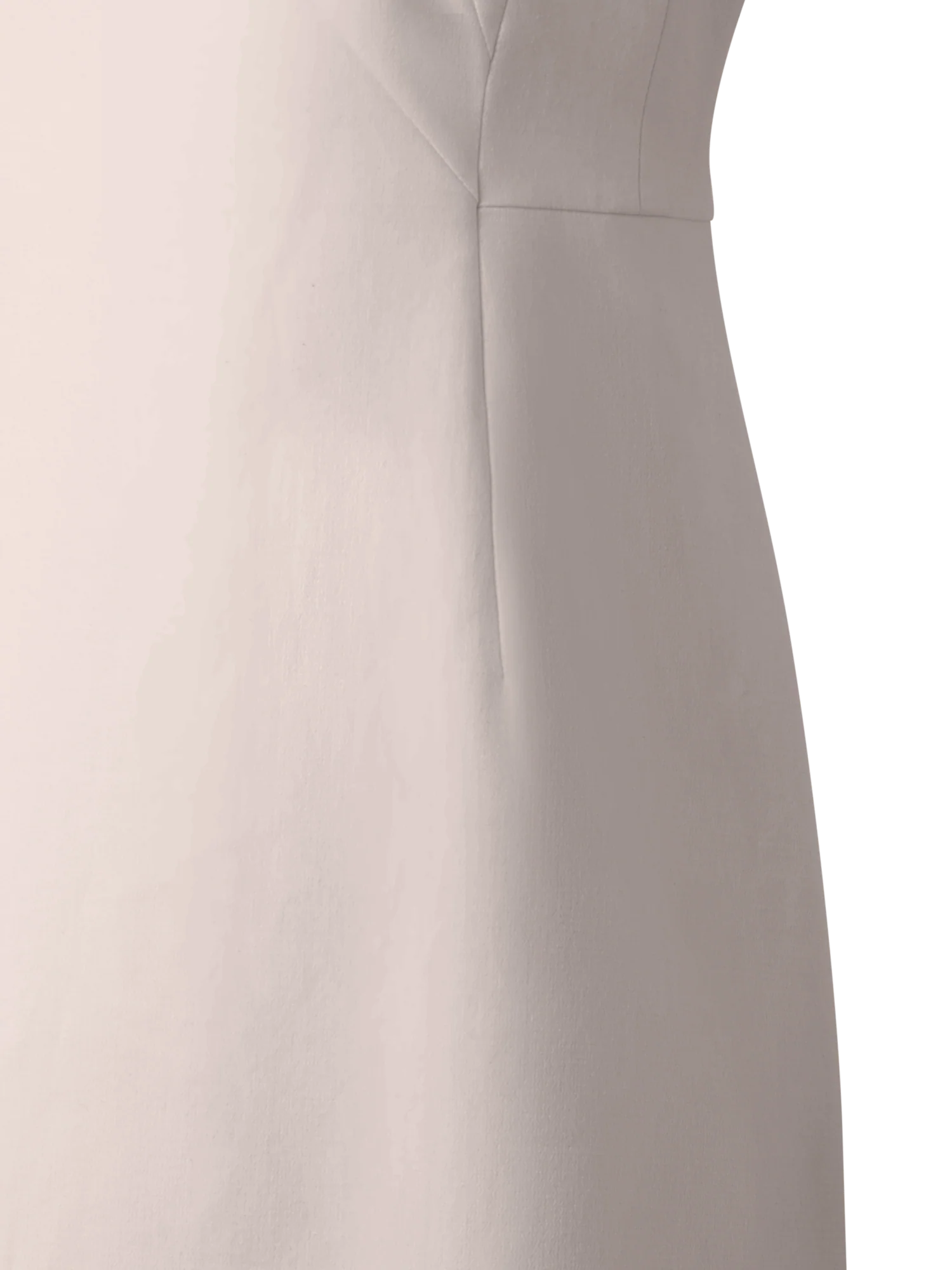 V-Neck Sheath Dress in Cotton Silk Double-Face - Image 2