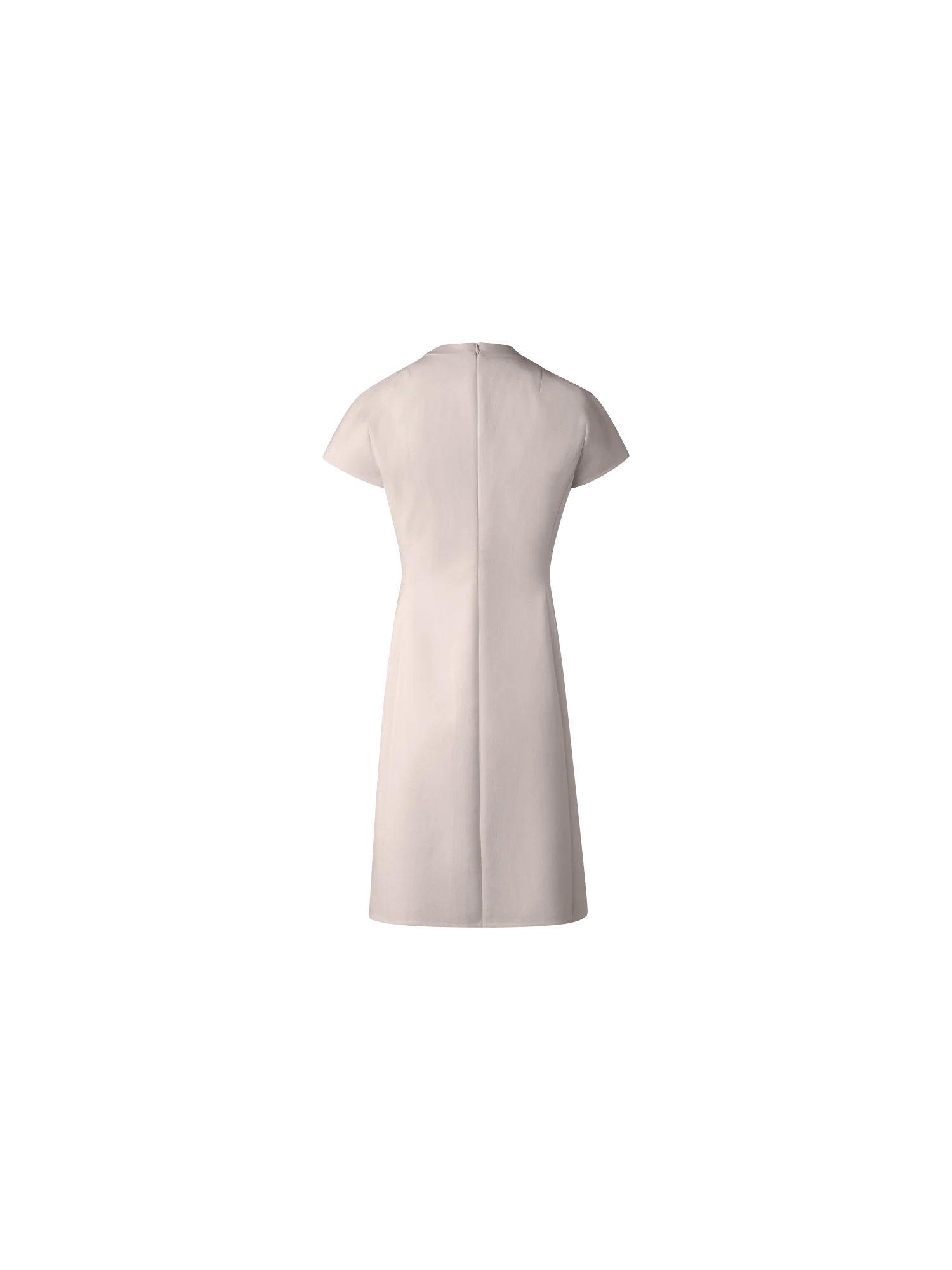 V-Neck Sheath Dress in Cotton Silk Double-Face - Image 3