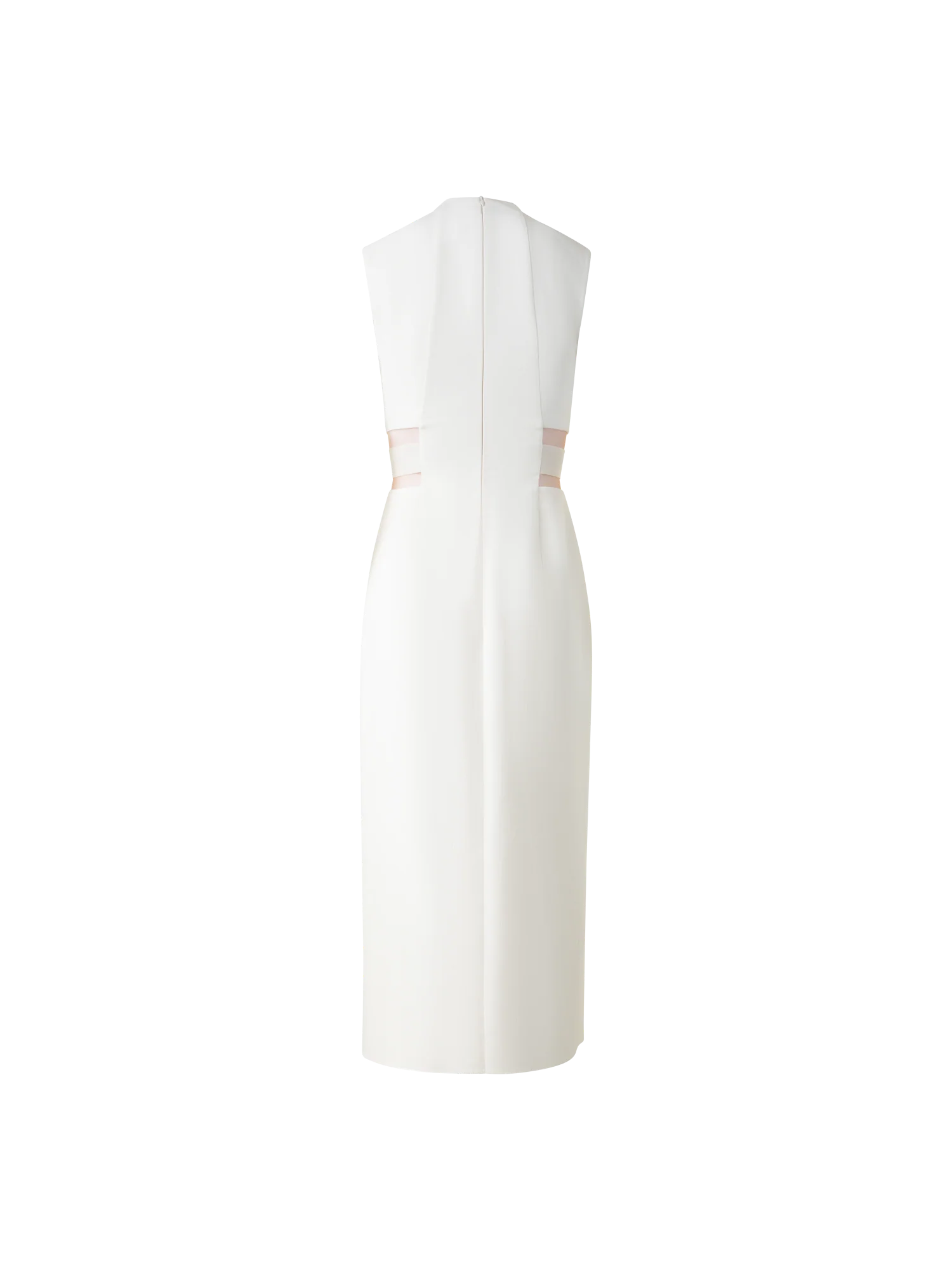Waist Cut-Out Sheath Dress in Cotton Silk - Image 4