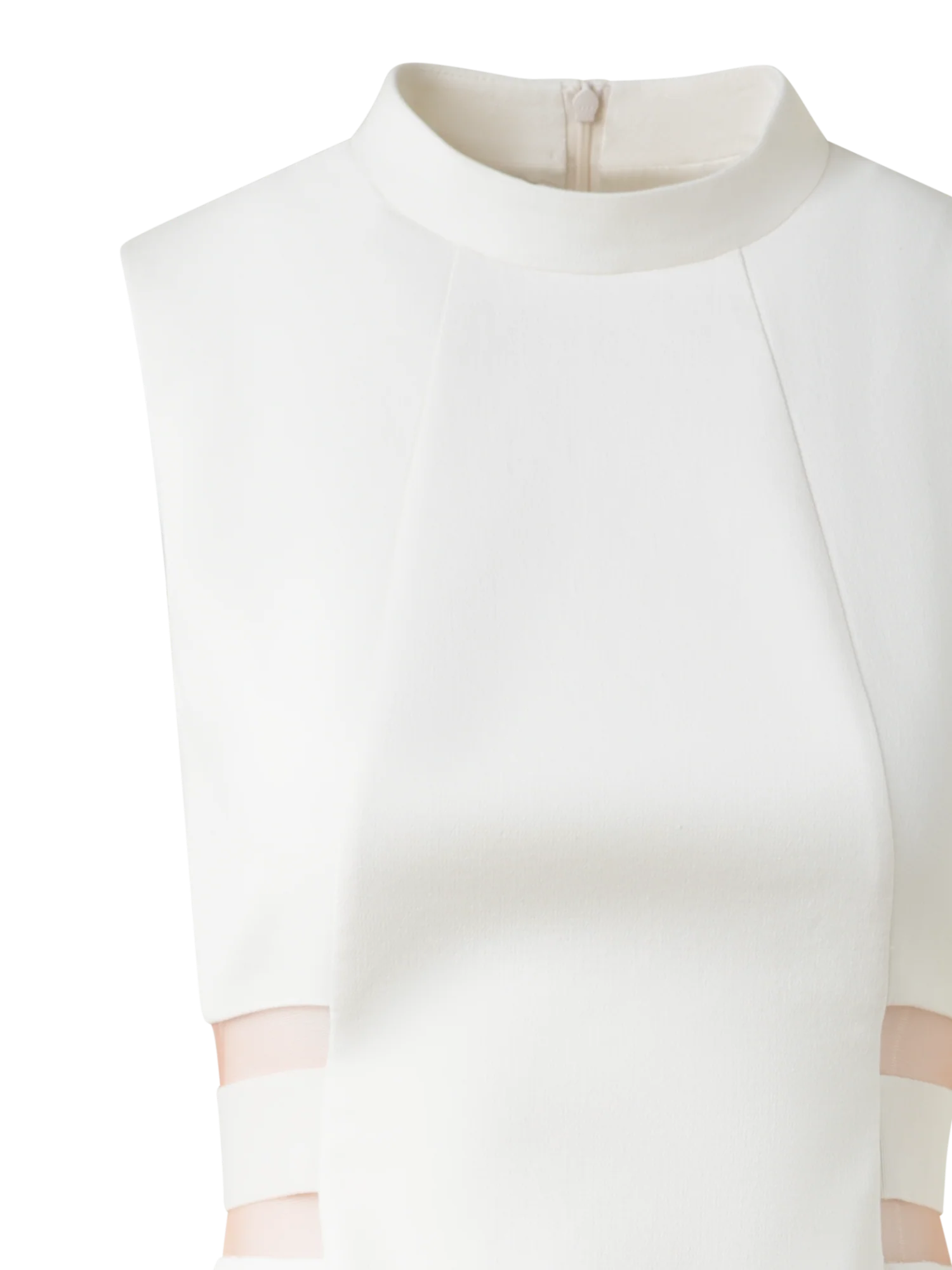 Waist Cut-Out Sheath Dress in Cotton Silk - Image 5