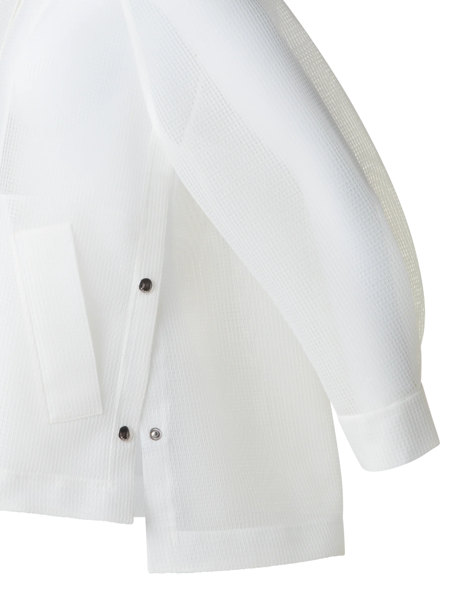 Water Repellent Parka in Sheer Techno-Grid - Image 3