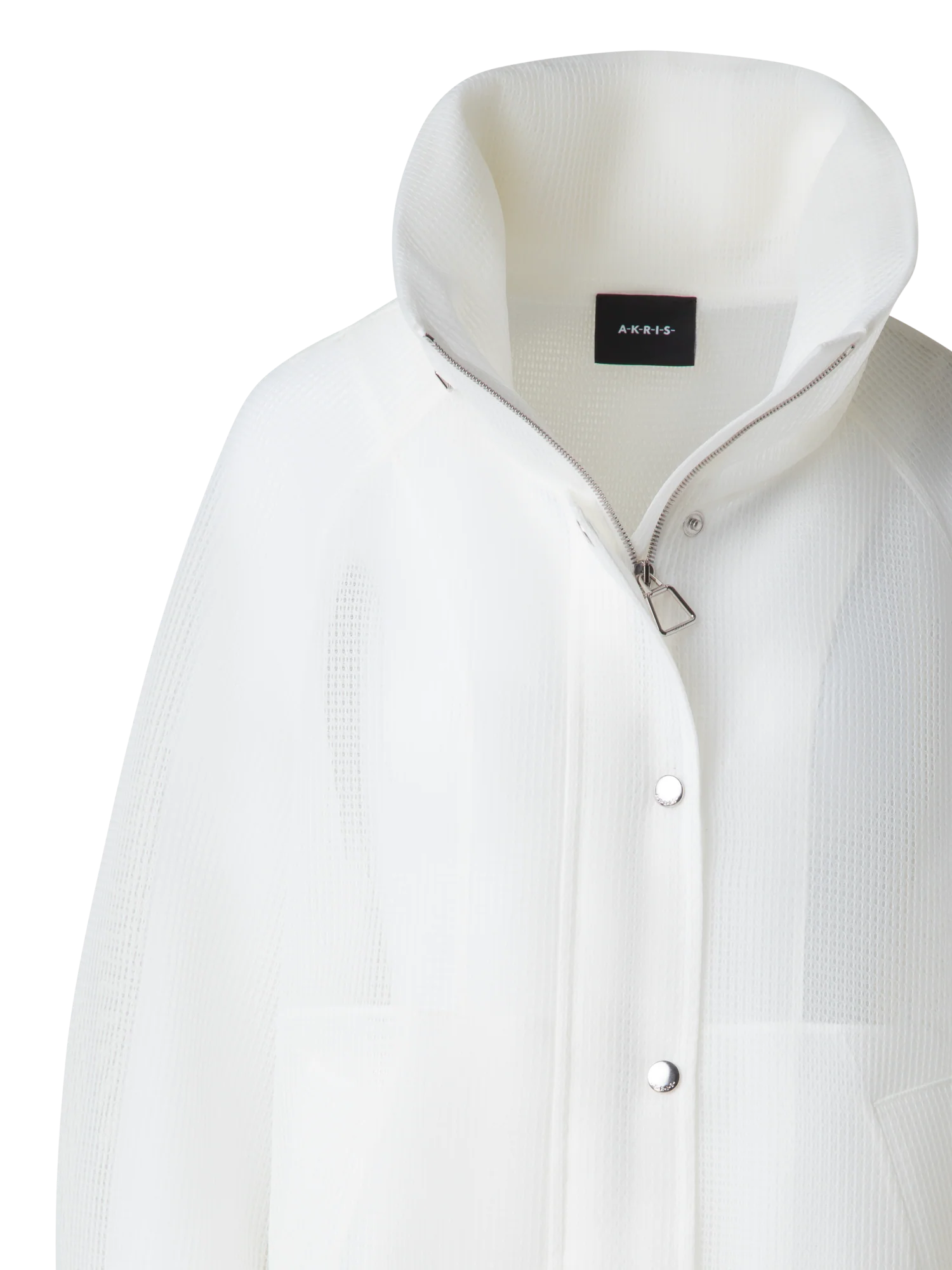 Water Repellent Parka in Sheer Techno-Grid - Image 5