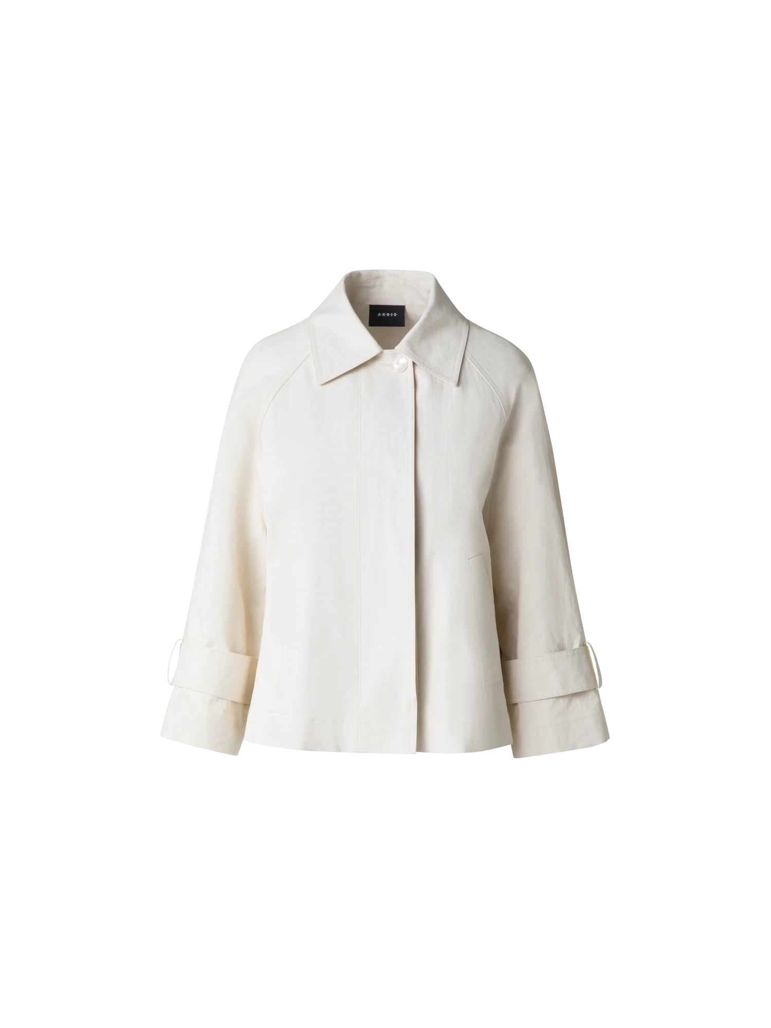 Water Repellent Short Jacket in Coated Linen