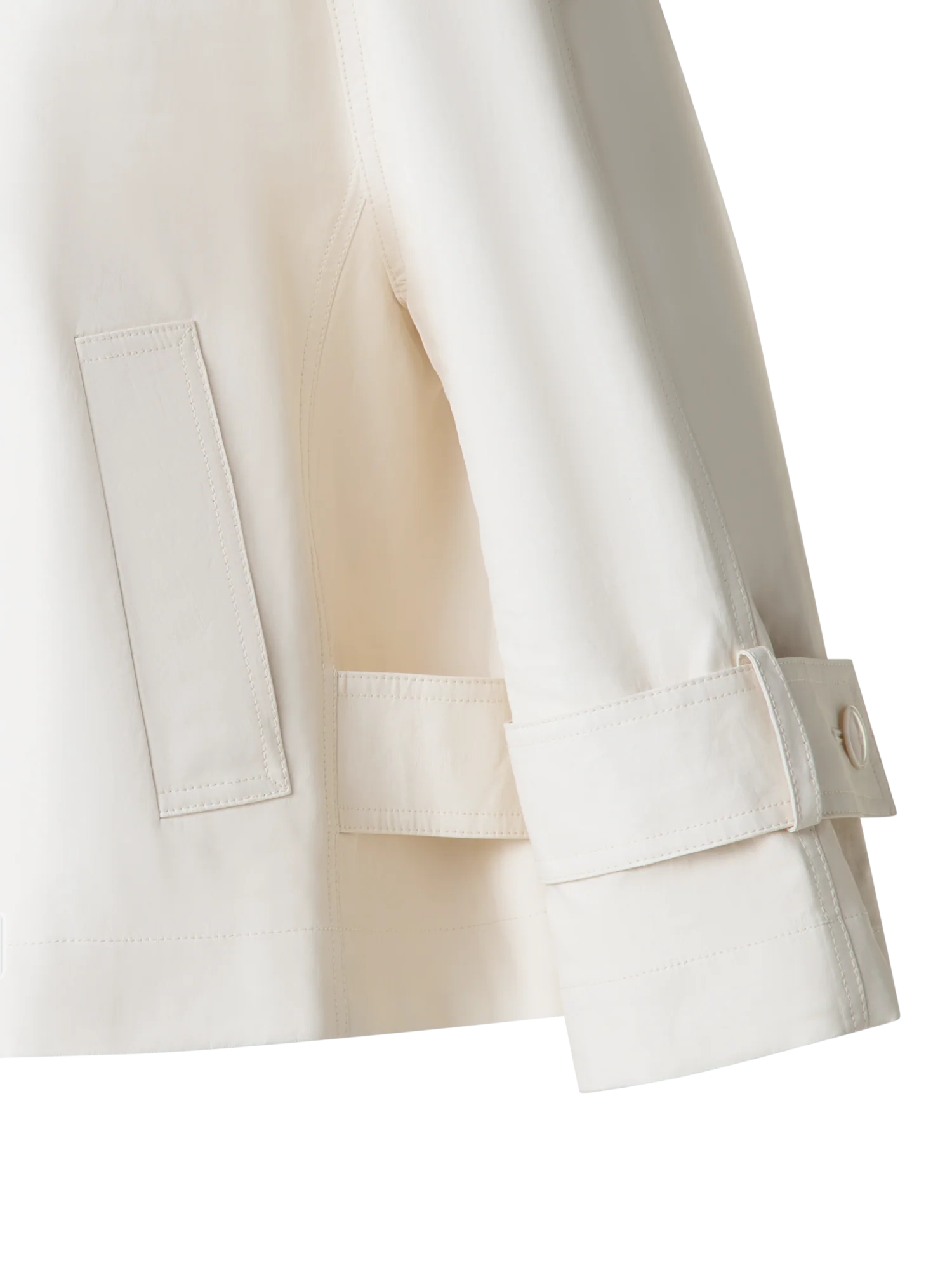 Water Repellent Short Jacket in Coated Linen - Image 3