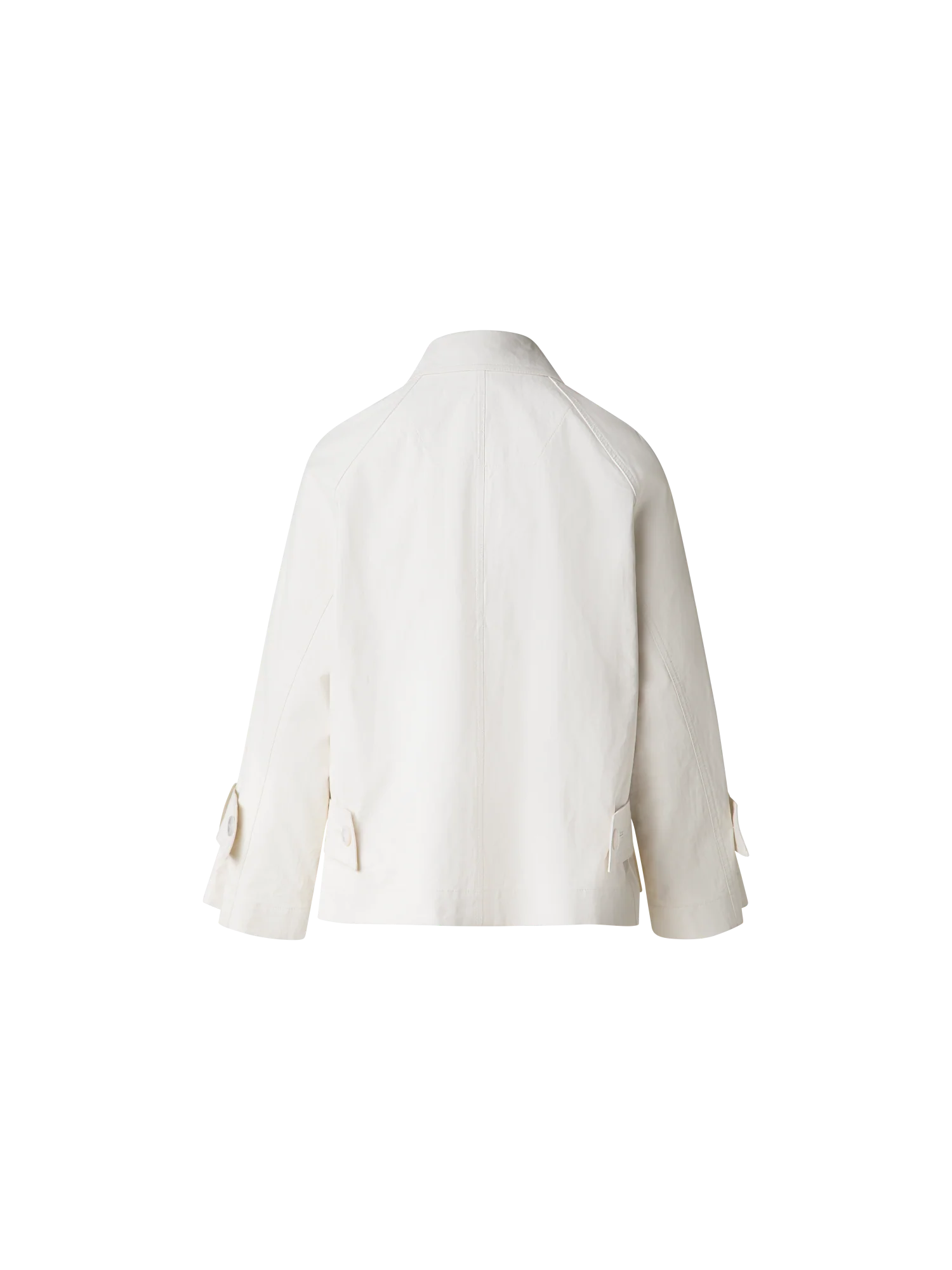 Water Repellent Short Jacket in Coated Linen - Image 4