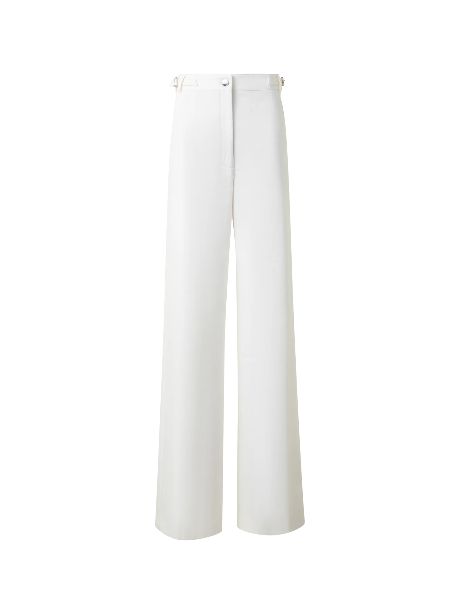 Wide Cotton Denim Stretch Pants