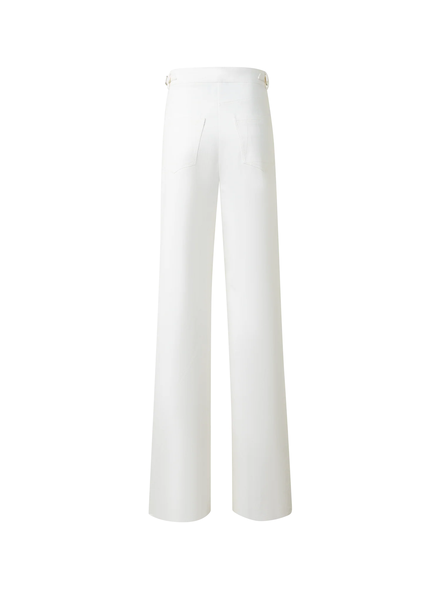 Wide Cotton Denim Stretch Pants - Image 4