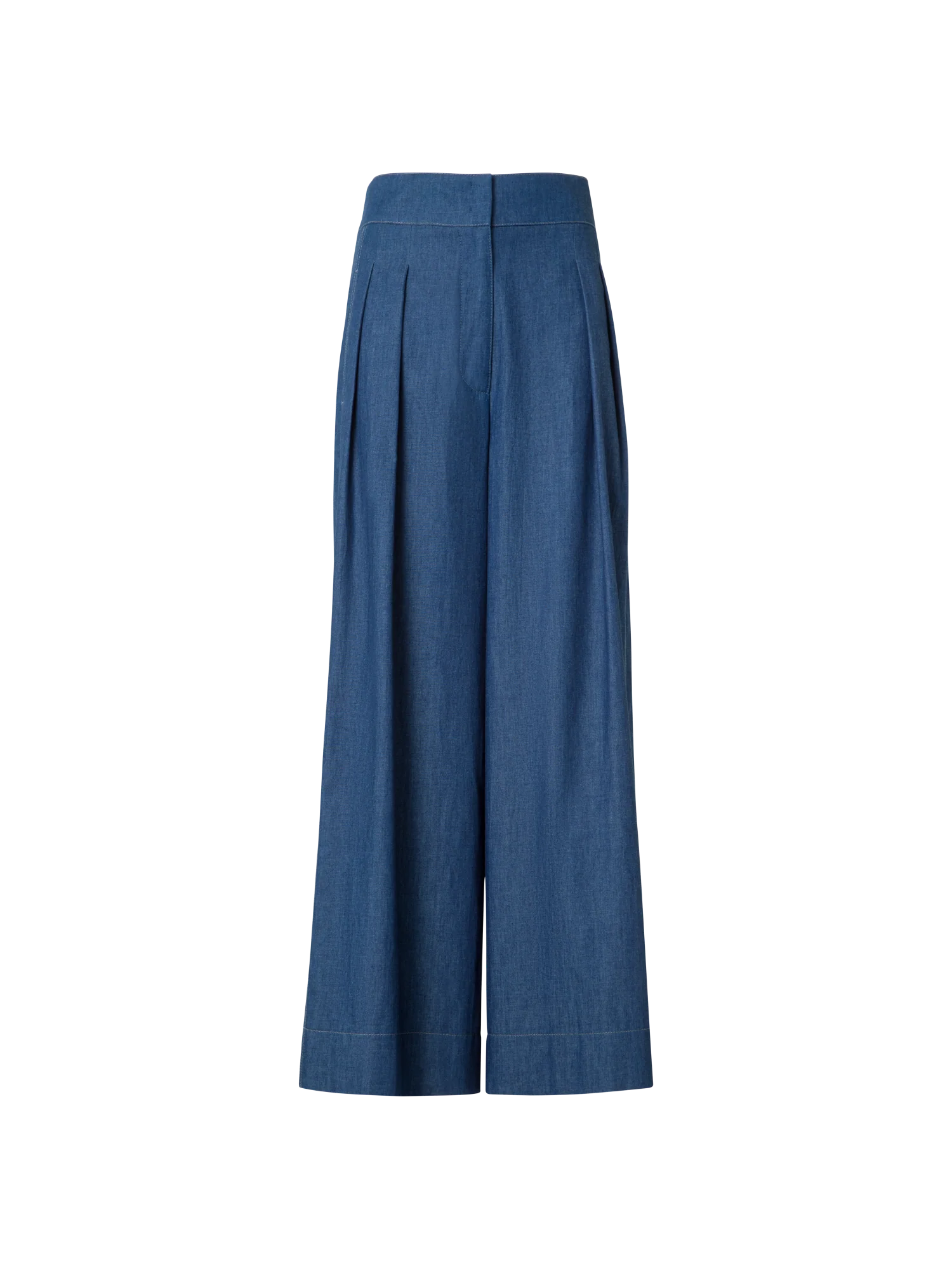 Wide Lightweight Cotton Denim Culottes