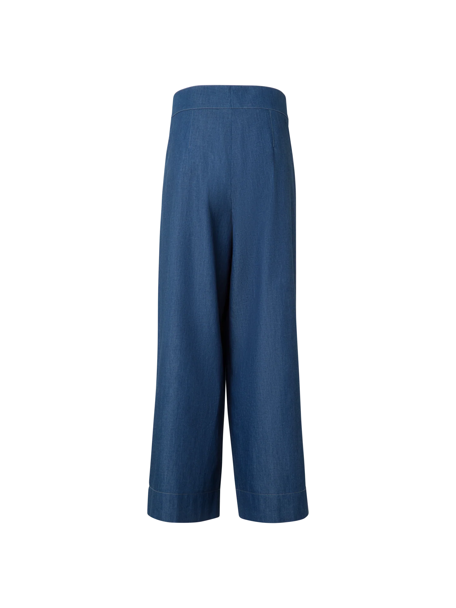 Wide Lightweight Cotton Denim Culottes - Image 4