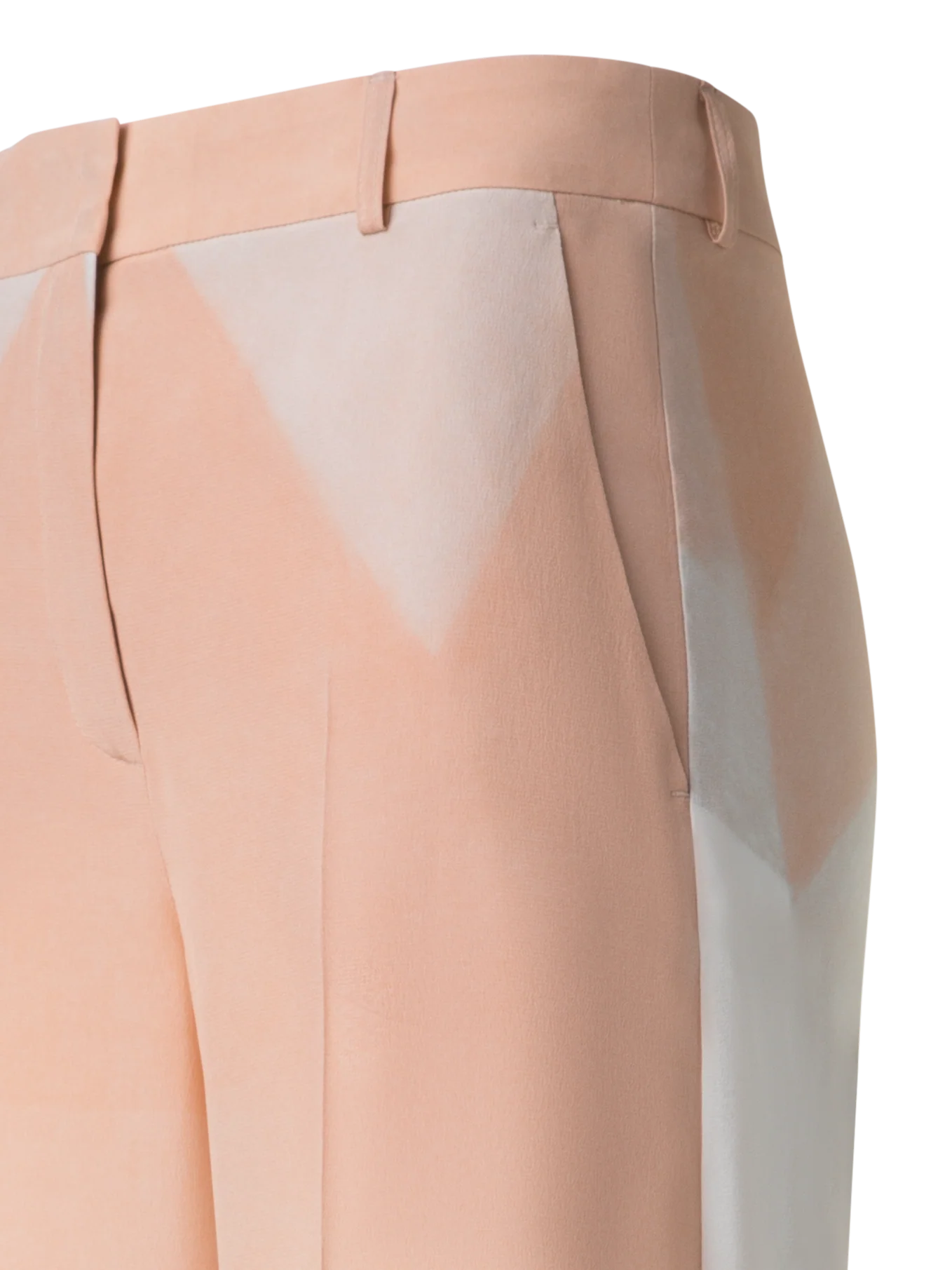 Wide Silk Pants with Chiaroscuro Print - Image 2