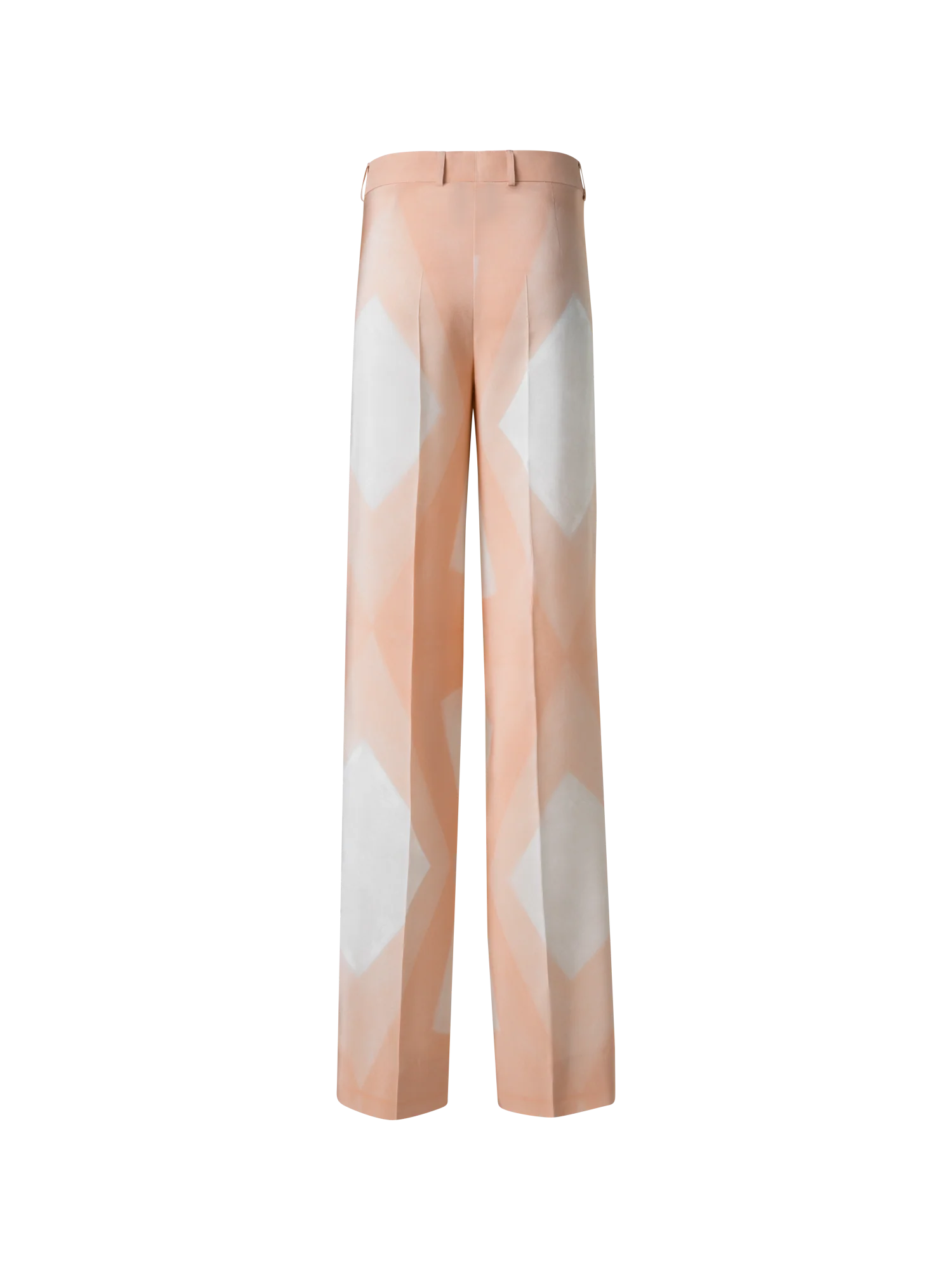 Wide Silk Pants with Chiaroscuro Print - Image 3